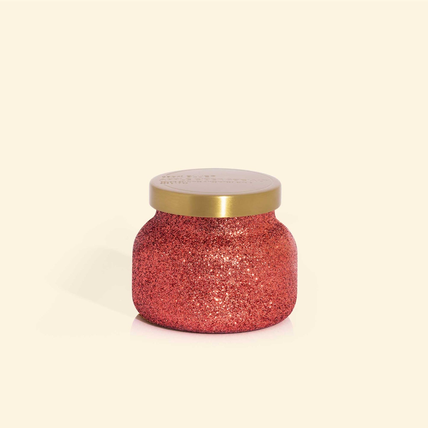 Capri Blue Petite Glam Jar Candle - Long Lasting Soy Wax Blend - Glitter Candles for Home Scented with Luxury Holiday Scents - Notes of Crisp Apple, Cinnamon & Pear (Apple Cider Social, 8 oz)