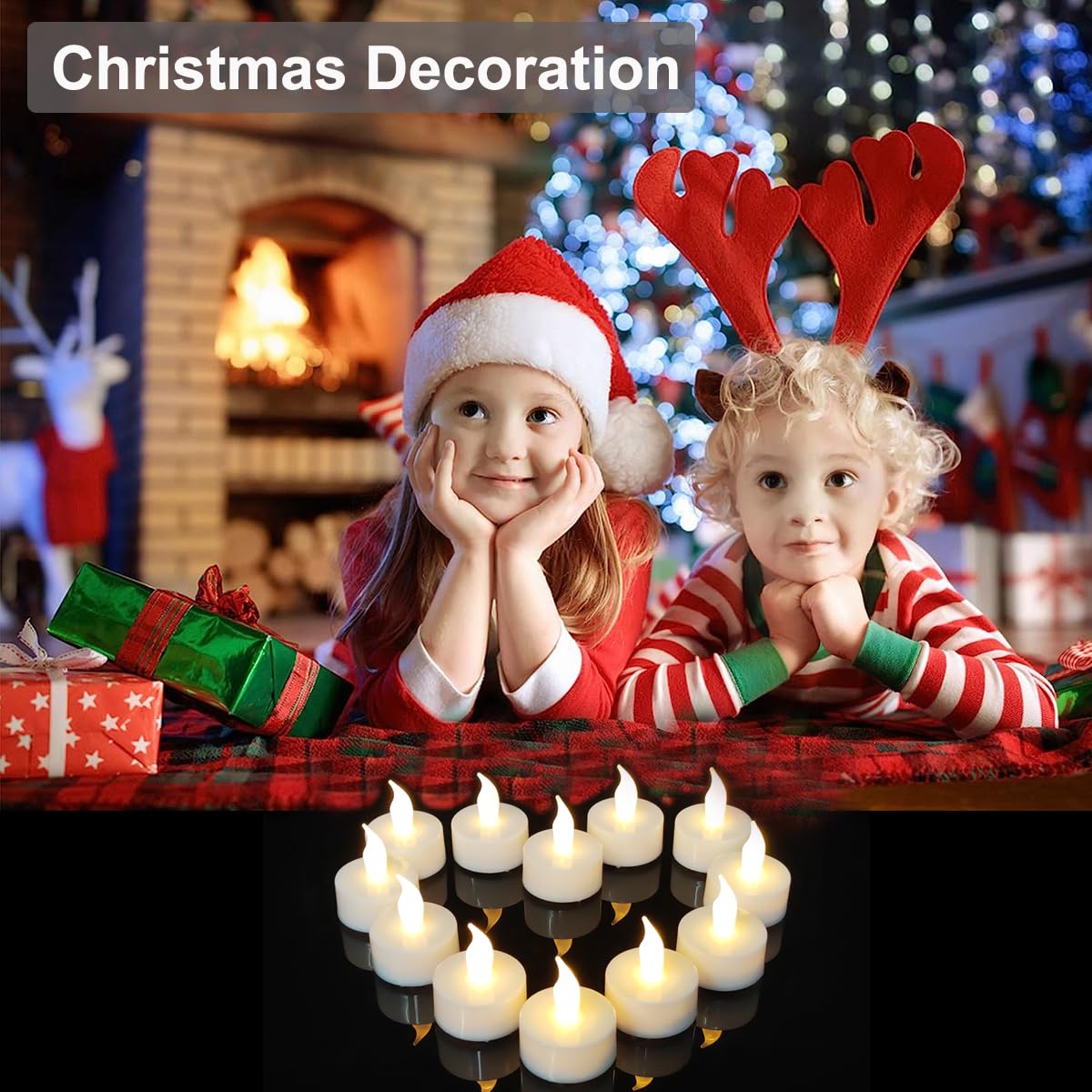 HONGJINGCHEN Battery Tea Lights with Timer, 6 Hours on and 18 Hours Off in 24 Hours Cycle Automatically,12 Pack Flickering Flameless LED Tea Lights Candles Timer for Home Decorations(Warm White)