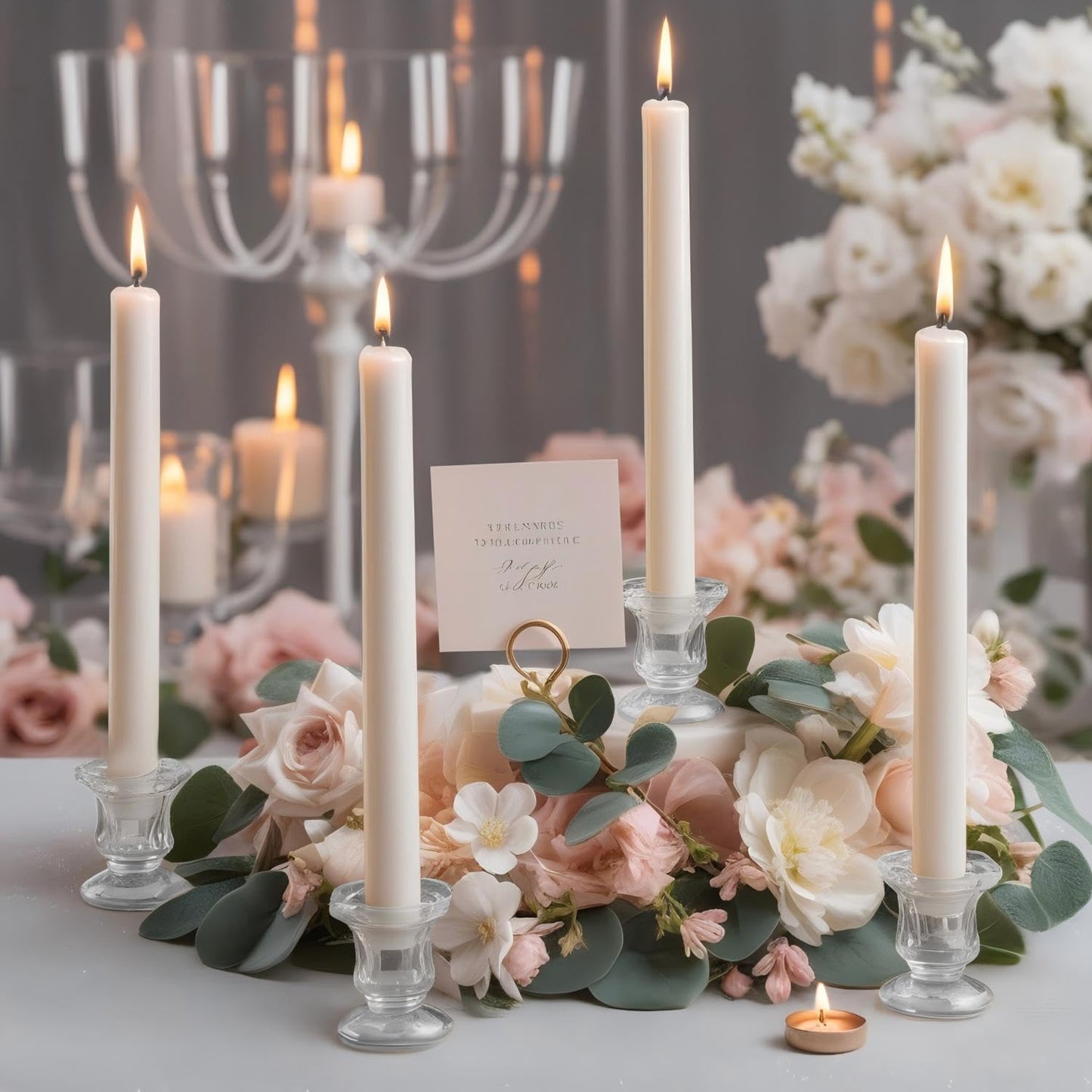 BTGLLAS Candlestick Holders - 6 Pack Glass Candlestick Holders, 2.36" Height Clear Taper Candle Holders for Candlesticks, Small Centerpiece for Wedding, Festival, Party Decor (6, Clear)