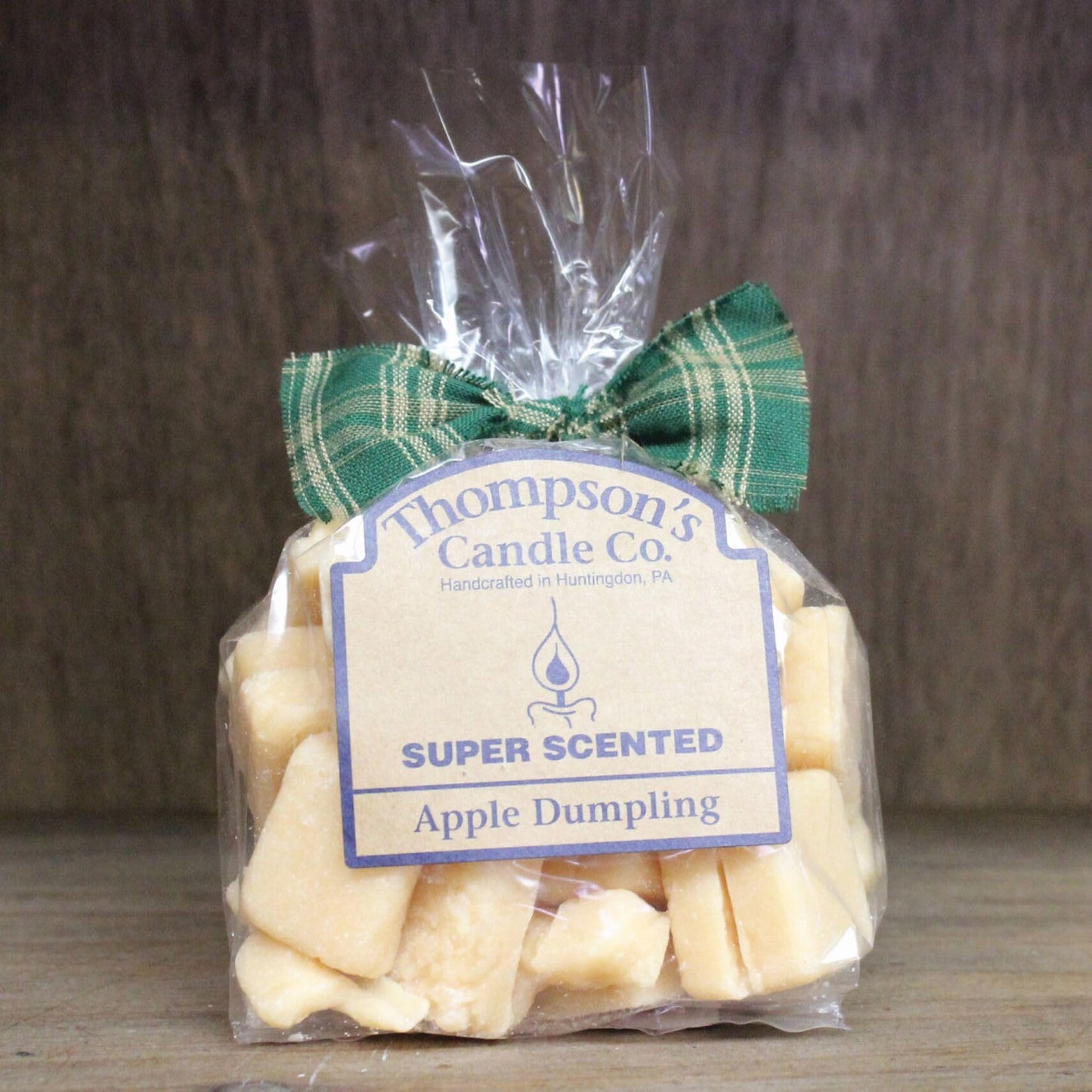 Thompson’s Candle Co. Super Scented Apple Dumpling Wax Crumbles – 6 oz Handcrafted Paraffin Wax Melts, Long-Lasting Bakery Fragrance, Made in the USA