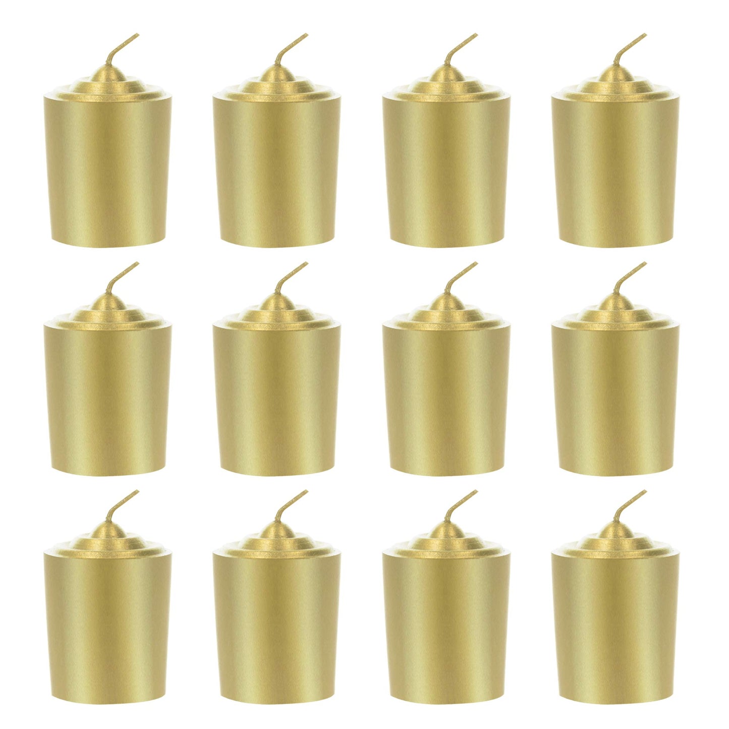 SRG Gold Unscented 15 Hours Votive Candles Pack of 12