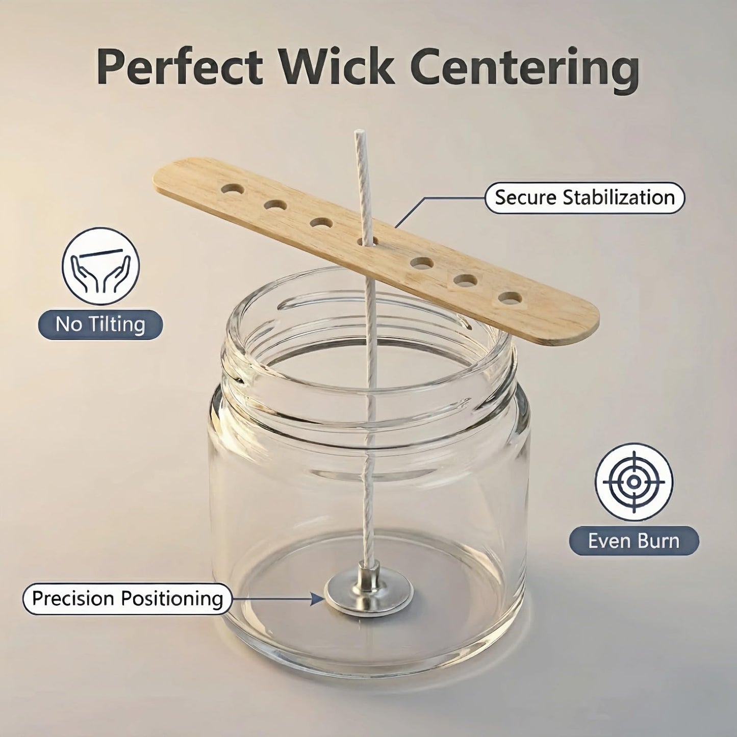 Candle Wick Making Kit, 90 Cotton & 10 Wood Wicks, 4 6 8 Inch Pre-Waxed Cotton Wicks with Wick Holders, Metal Tabs, Stickers, Labels, Twine for Soy, Beeswax, Jar, Pillar Candle Making