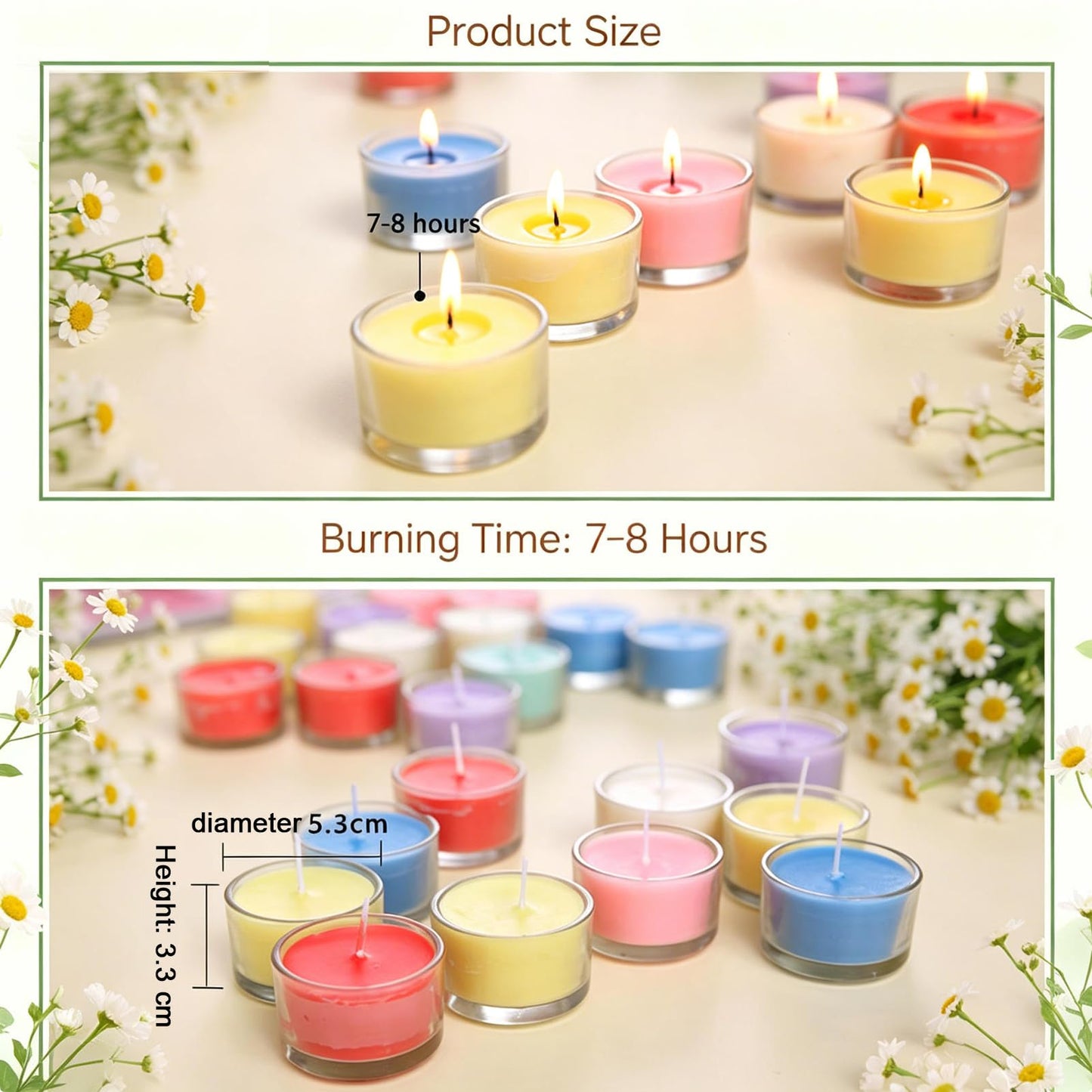 Mini Scented Candle Gift Set, Smokeless Glass Cup Tealight Candles with Assorted Fragrances, Ideal for Home Decor, Romantic Moments, Holidays & Housewarming Gifts (Pink)