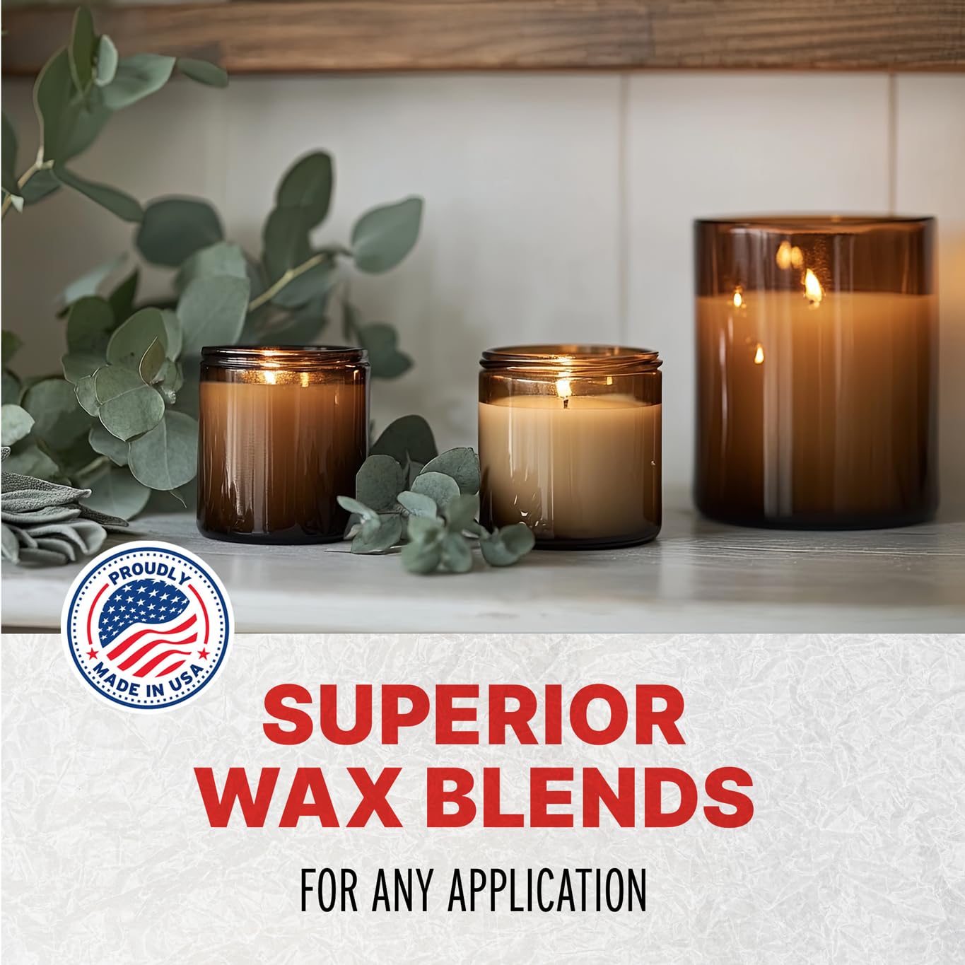 Blended Waxes, Inc. Coconut Apricot Wax for Candle Making, Nature-Sourced Single Pour Coconut Apricot Blend, Premium Scent-Absorbent Wax for Candle Making 10 lb Pastilles