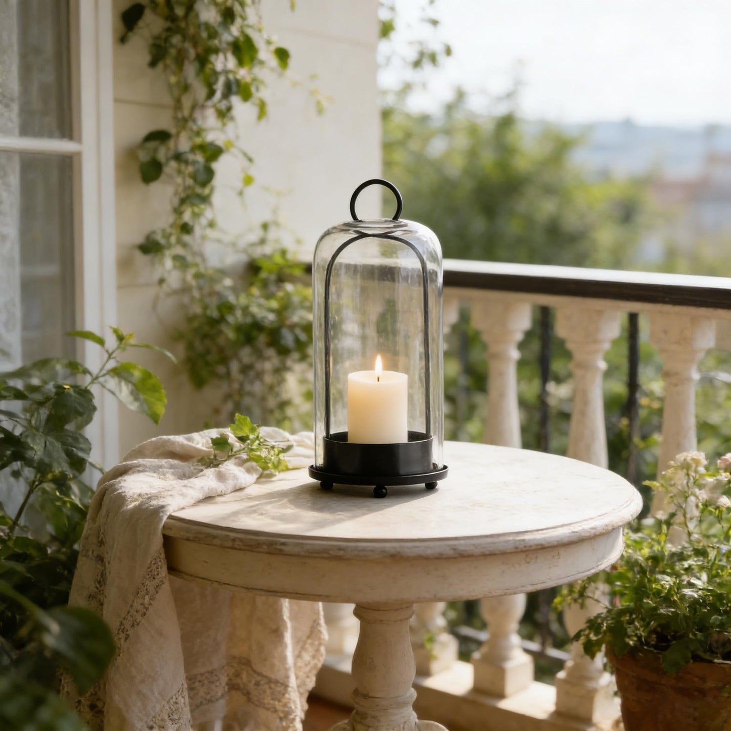 Maimeili Glass Candle Holder Hurricane Candle Lantern Decorative Candle Fits Standard Tealight for Table Wedding Dinning Centerpieces Party Supplies Farmhouse Home Decor(NO Candles)