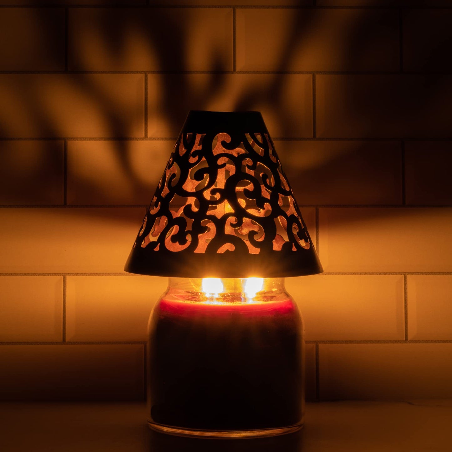A Cheerful Giver Victorian Candle Shade, Copper