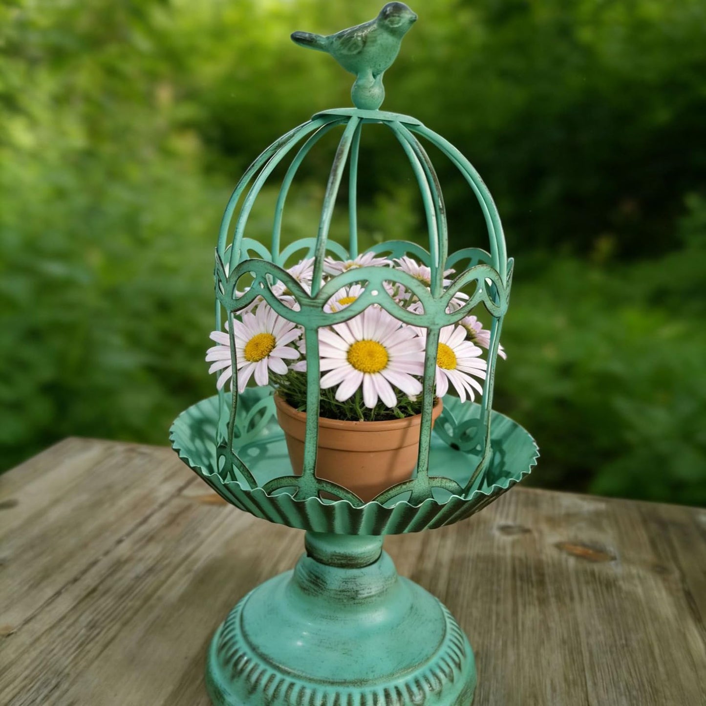 Decorative Candlestick Metal Flower Binding Birdcage Holder Desktop Ornament Home Wedding Decoration Accessories Home Gardening Accessories