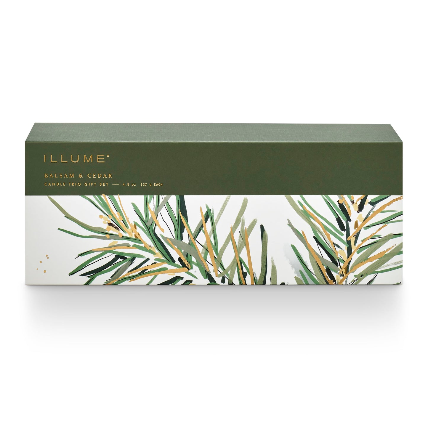 Illume Candle Trio Gift Set, Balsam & Cedar