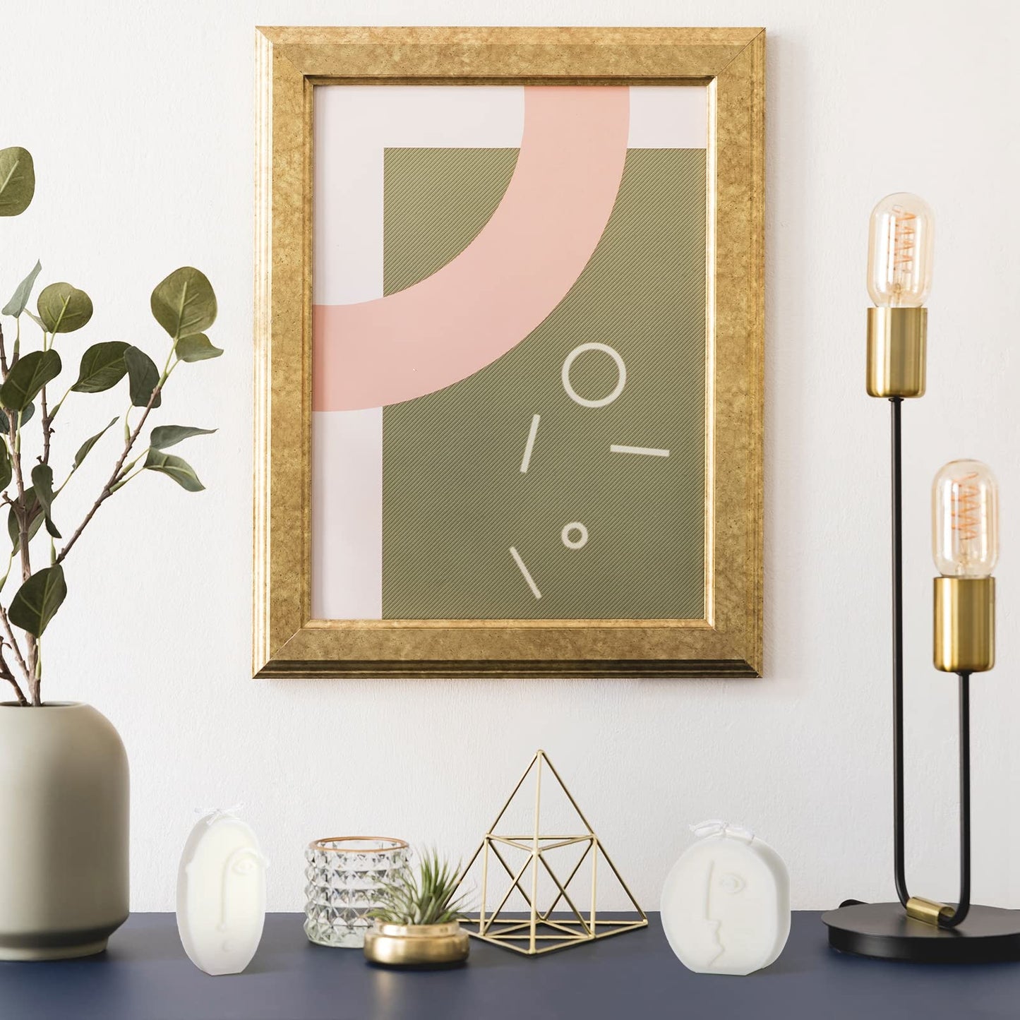 Roowest 2 Pcs Shaped Candles Cool Candles Aesthetic Weird Face Geometric White Decorative Sculpture Scented Soy Wax Fun Modern Trendy for Bedroom Bathroom Shelf Decor(Cute Style)