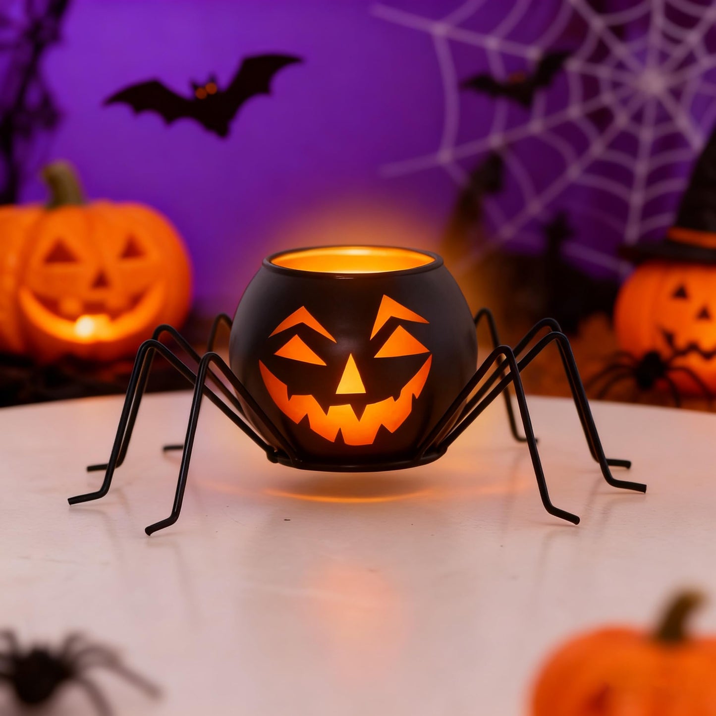 Candle Holders Bulk for Holiday Decor Indoor Outdoor Decorations for Halloween Party Table Kitchen Fireplace Bookshelf Desk Table Seasonal Display