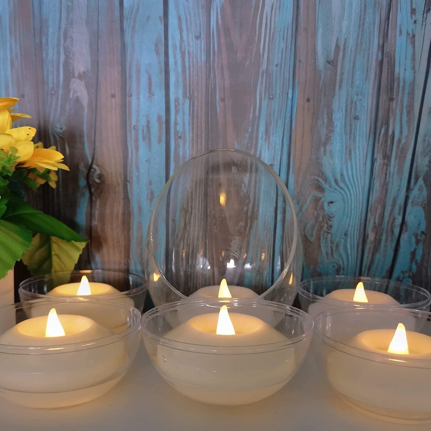 120+ Hours LED Floating Candles for Centerpieces – 12 Pack Warm White Flickering Tea Lights Battery Operated Waterproof Floating Flameless Candle Tealight for Wedding Party Pool & SPA Home Decorations
