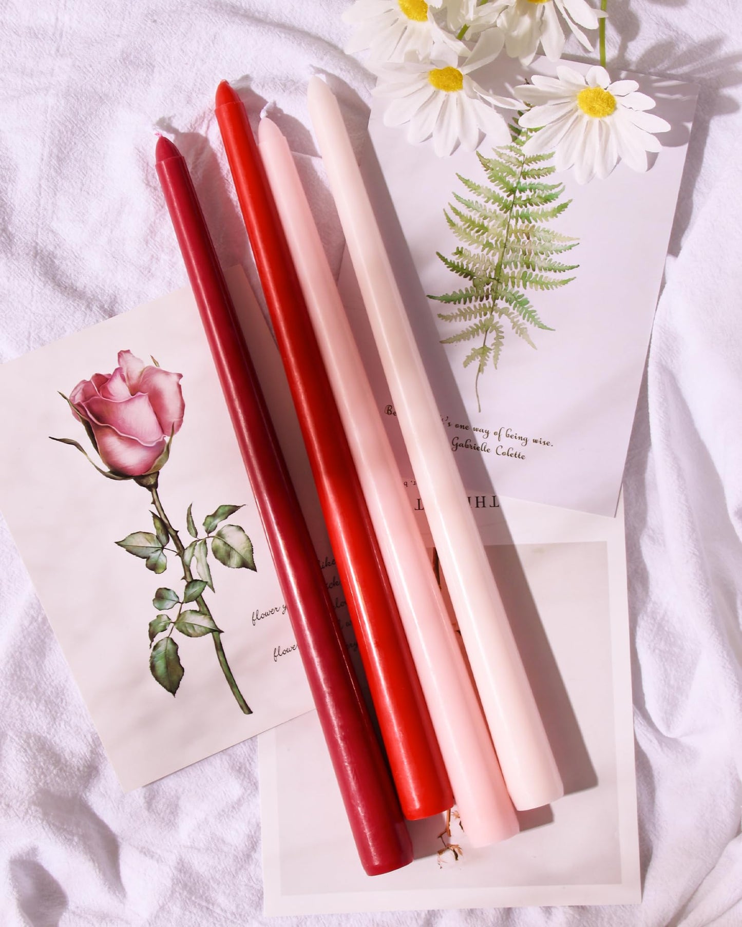 12 Inch Orange and Red Taper Candles Unscented Smokeless