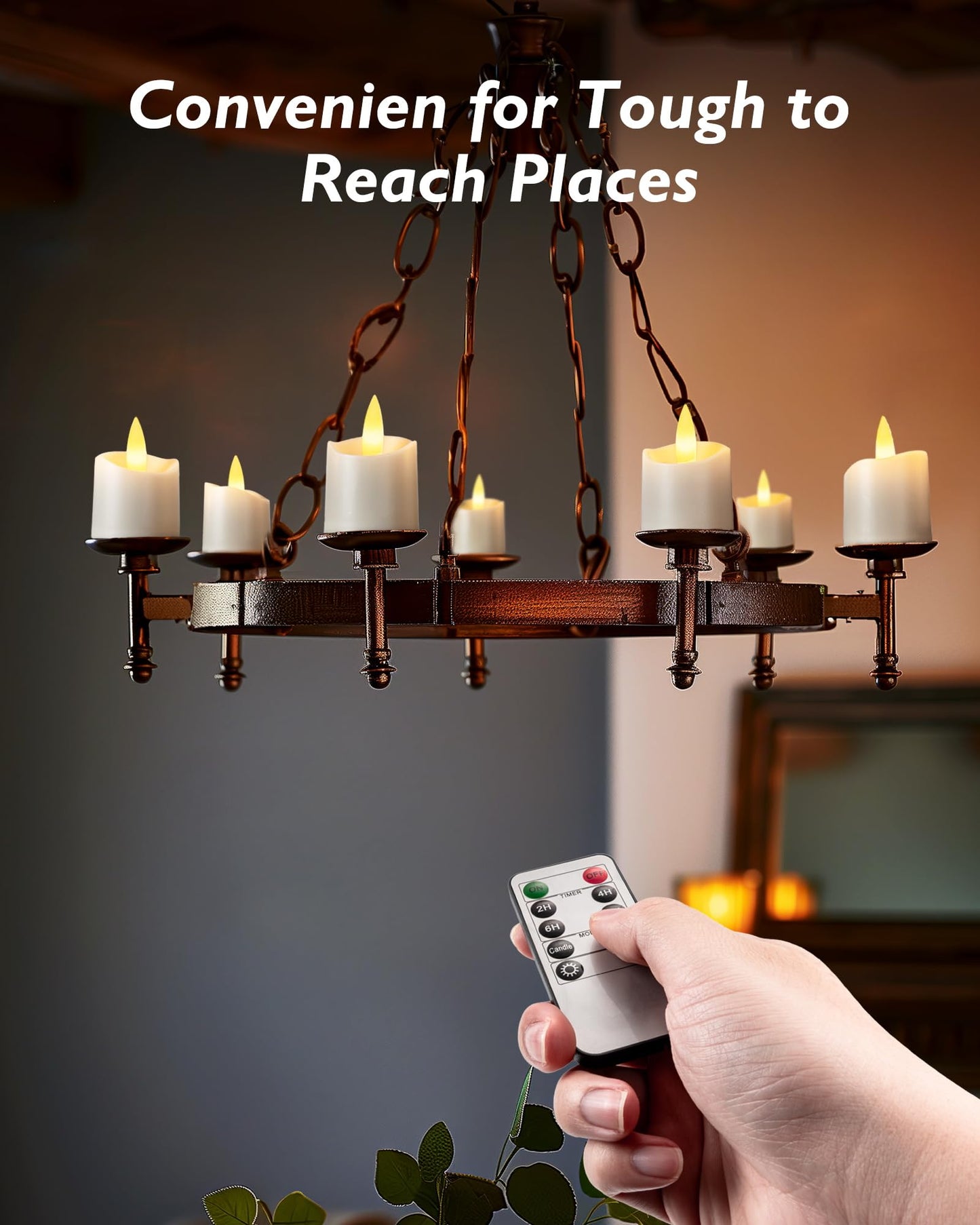 Homemory 12Pack 400+ Hour Remote Control Candles, 2/4/6/8H Timer LED Votive Candles, Battery Operated Tea Lights in Warm White for Outdoor, Table, Wedding, Christmas (White, Batteries Included)