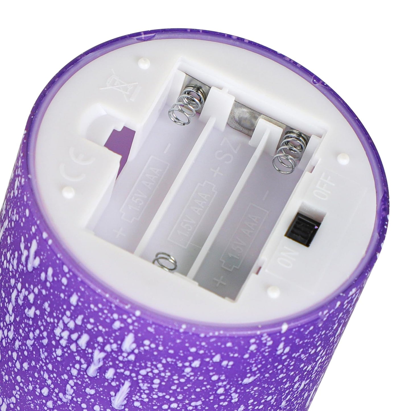 HJANDHJ Purple Flameless Candles with Remote, Flickering Battery Operated Candles with Timer, Set of 3 LED Pillar Candles for Outdoor Indoor Wedding Home Party Decor