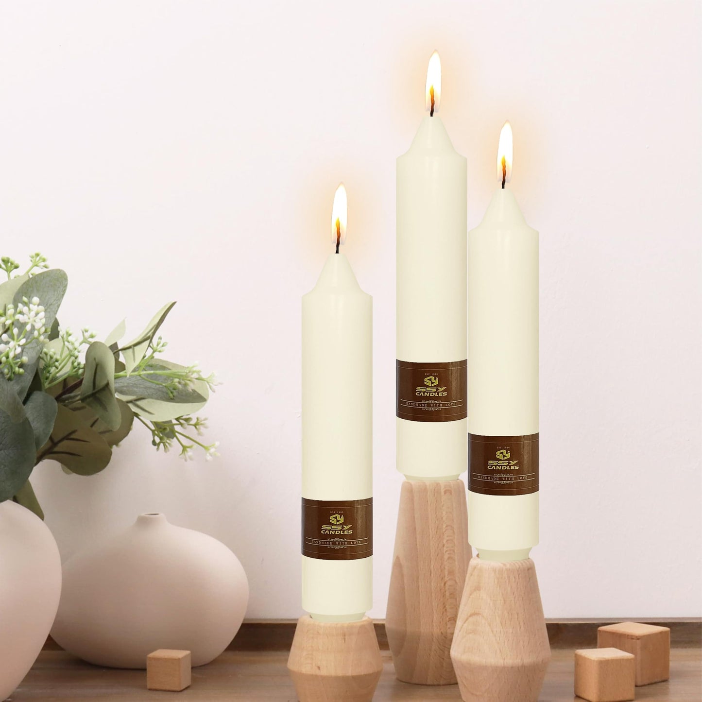 Ivory Candle Dripless Candlesticks Short Taper Candle 7 inch Small Candle Sticks Ivory Tapered Candles Wax Cute Stick Candles for Home Décor Weddings Holiday