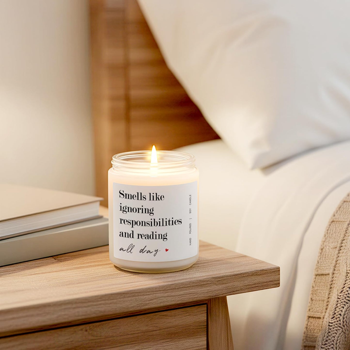 Book Lover Gifts for Women Men Readers - Bookish Gifts for Reading All Day - Book Accessories for Reading Lovers - Scented Candles for Bookish(7OZ)