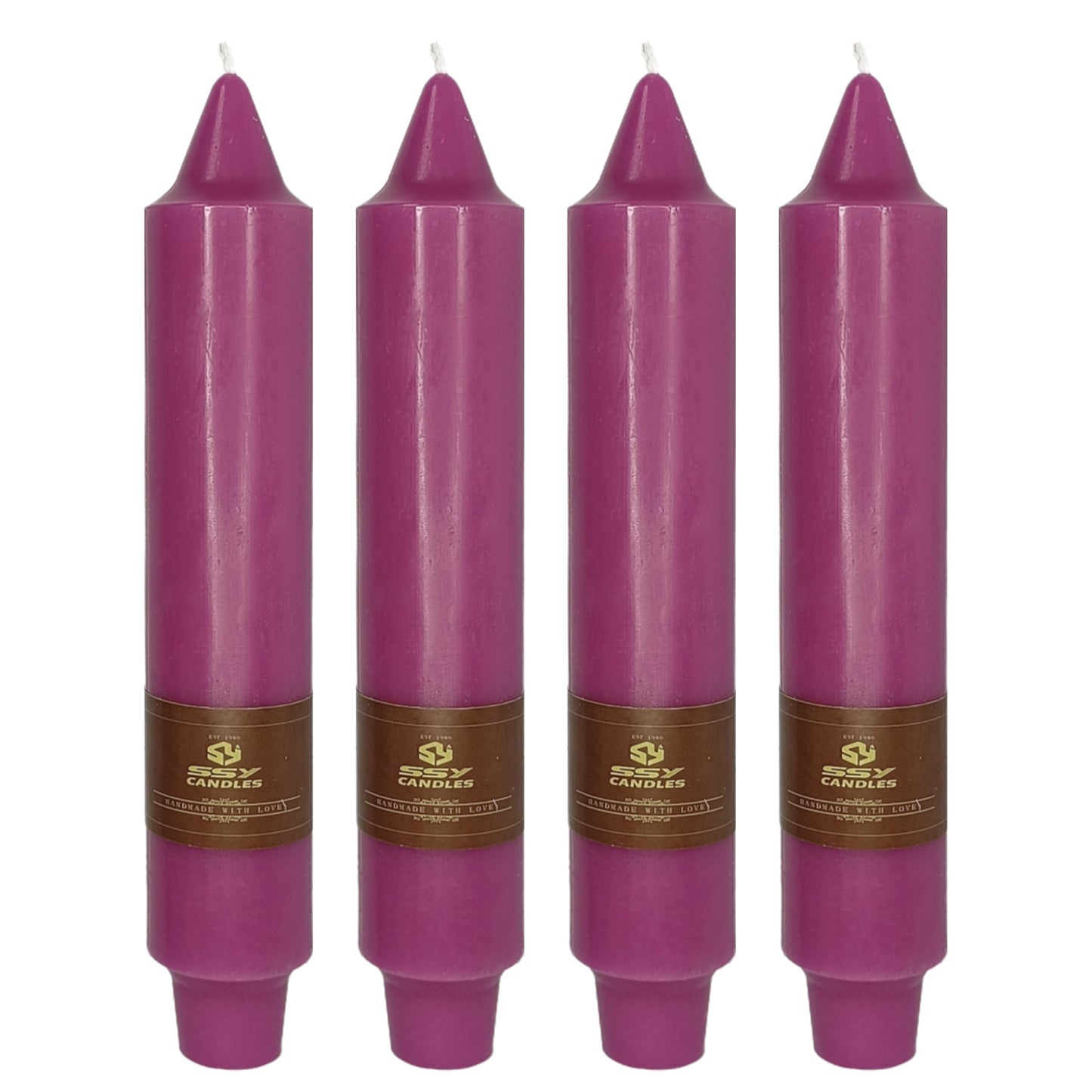 4 PCS Purple Candlesticks 7 inch Small Taper Candles Stick Candles Unscented Tapered Candlestick for Wedding Party Home Décor Candles Advent