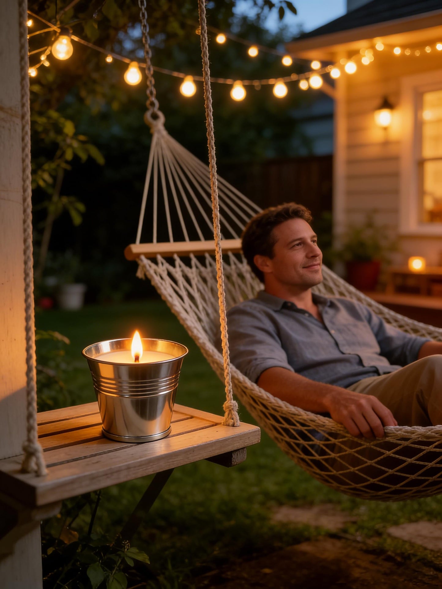 Citronella Candles Outdoor,Novel Steel Design 12-Pack,Use Natural Soy Wax & Citronella,15-Hour 2 oz Bucket Candles for Garden Camping Patio Backyard Balcony Family Party