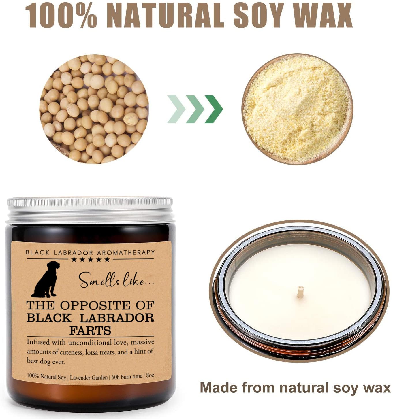 Black Labrador Candle, Black Labrador Funny Dog Gift, Black Labrador Mom, Black Labrador Dog Candle, Birthday Gift, Black Labrador Owner Gift, Dog Lovers Gift, Black Labrador Parents Day Gift