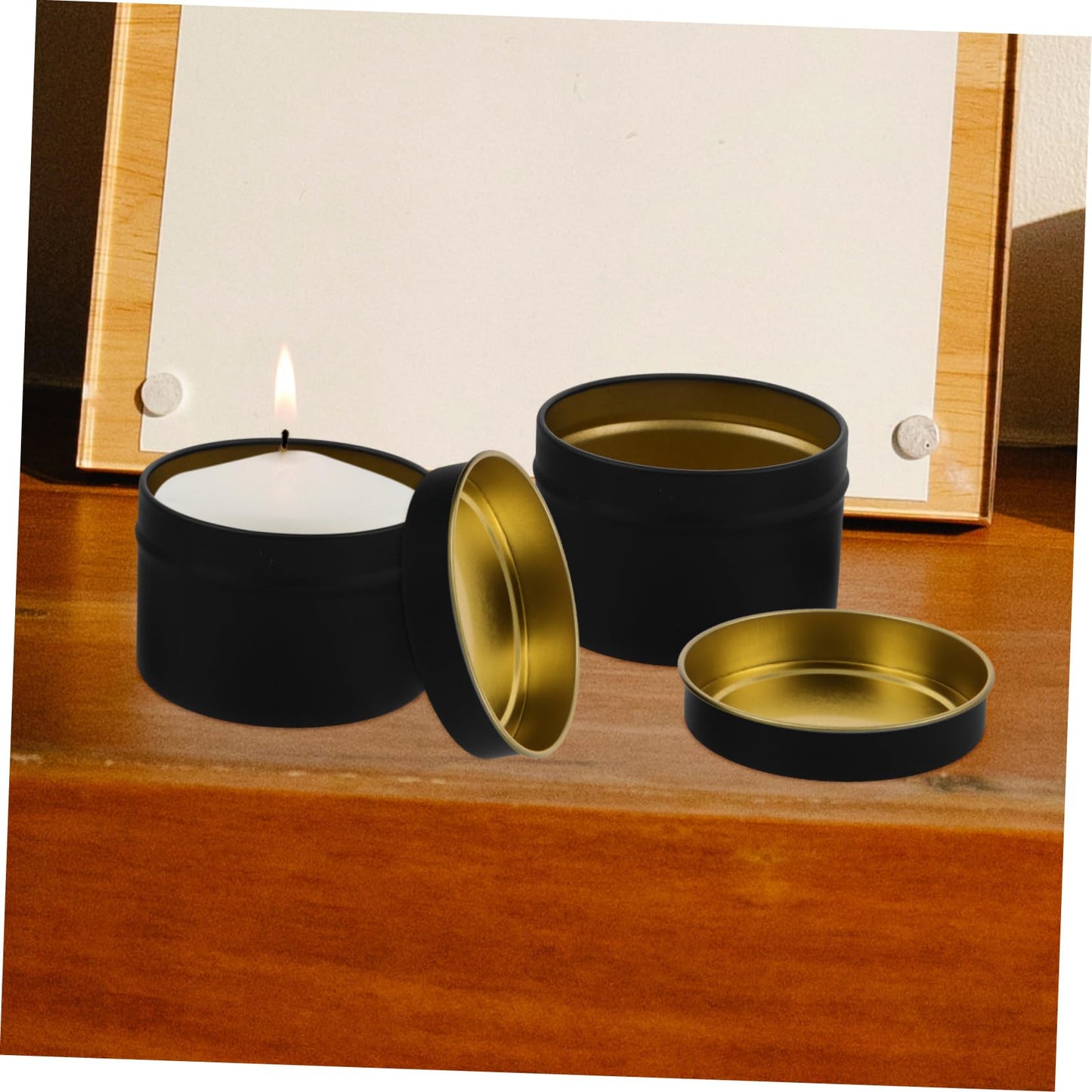 Gadpiparty Metal Can Candle Jar Small Candle Holder DIY Candle Tinplate Jar for Elegant Home Dec