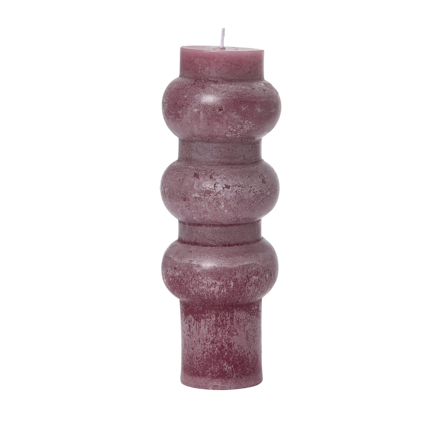 Creative Co-Op Unscented Totem Pillar, Pinot Candles, 3" L x 3" W x 9" H, Purple