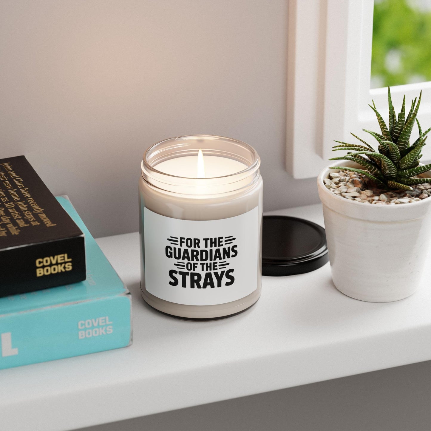 for The Guardians of The Strays Scented Soy Candle, 9oz Glass Jar, Natural Aromas for Animal Lovers, Gift Idea