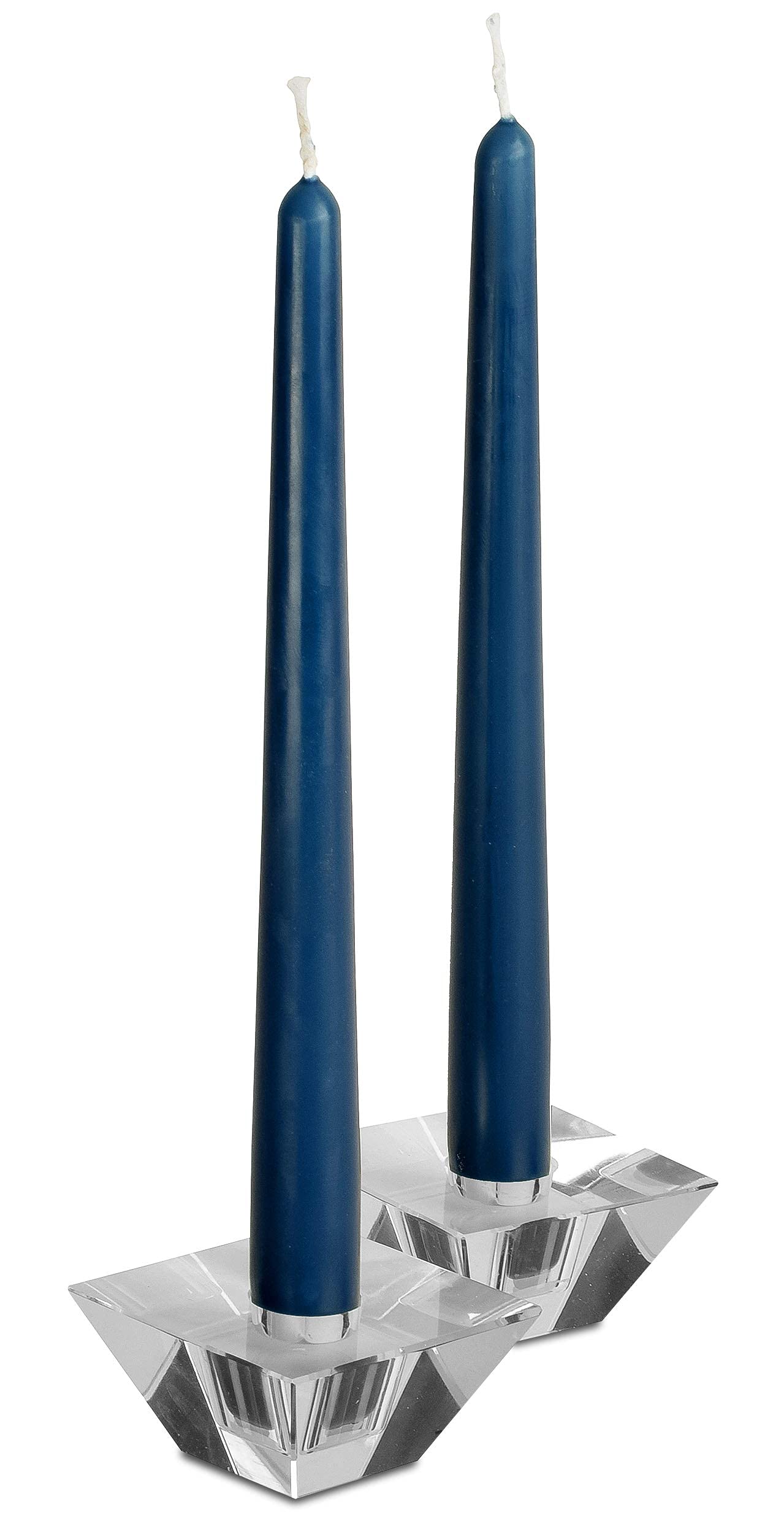 Hyoola 12 Pack Tall Taper Candles - 12 Inch Midnight Blue Dripless, Unscented Dinner Candle - Paraffin Wax with Cotton Wicks - 10 Hour Burn Time