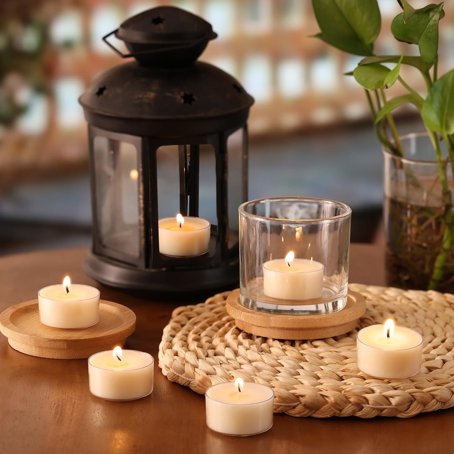 Scented Tea Lights Candles, Vanilla Embrace, 16 Pack – 100% Palm Wax Scented Tealights, Ivory Color, 6 Hour Long Burning, Vanilla Aromatherapy Tea Lights Candles for Relaxation, Home, Spa, Events