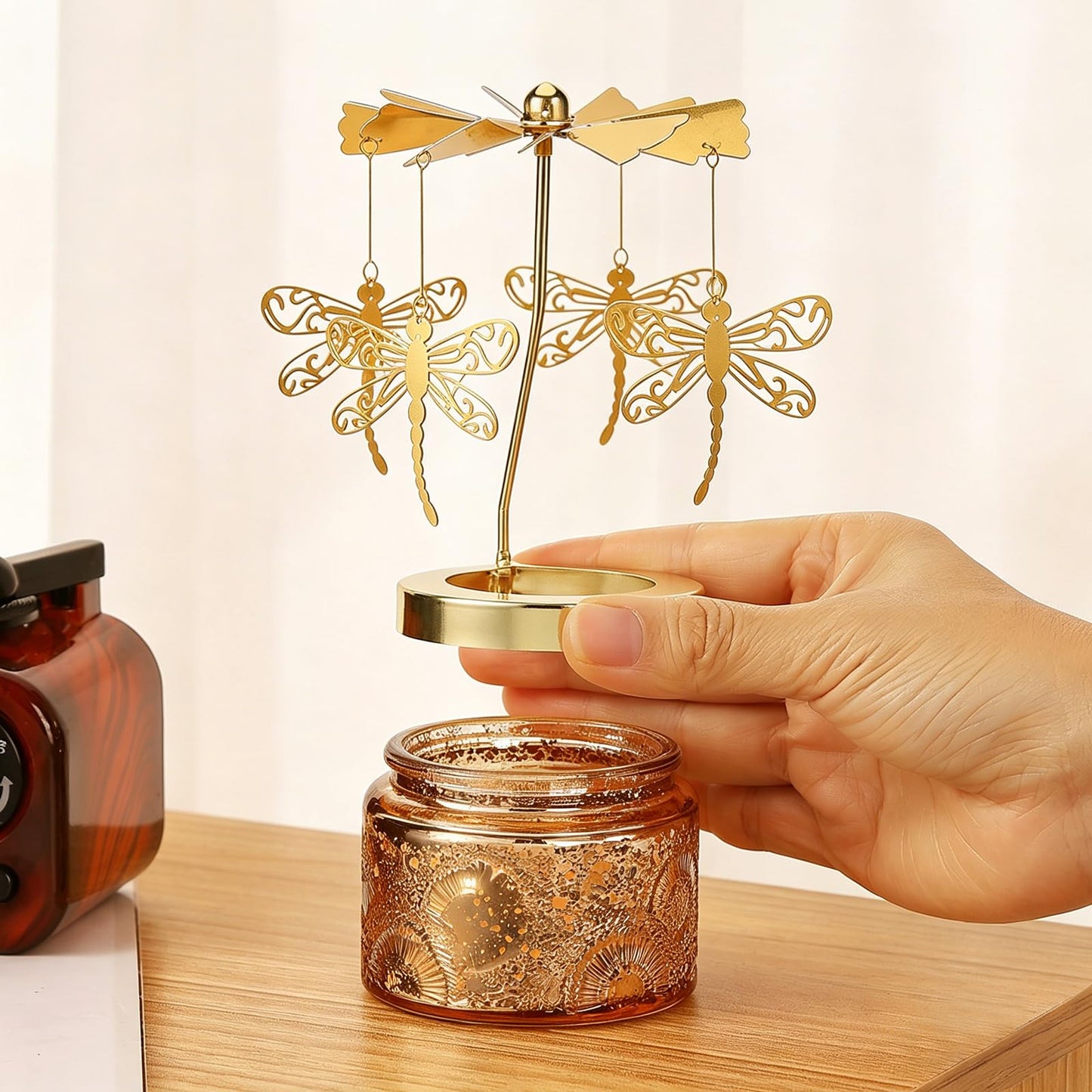 Candle Gifts for Women, Birthday Gifts for Mom Daughter Sister Wife, Unique Dragonfly Gift for Friends Women, Rotatable Scented Candles Gift for Christmas Anniversary Mothers Day (Dragonfly)