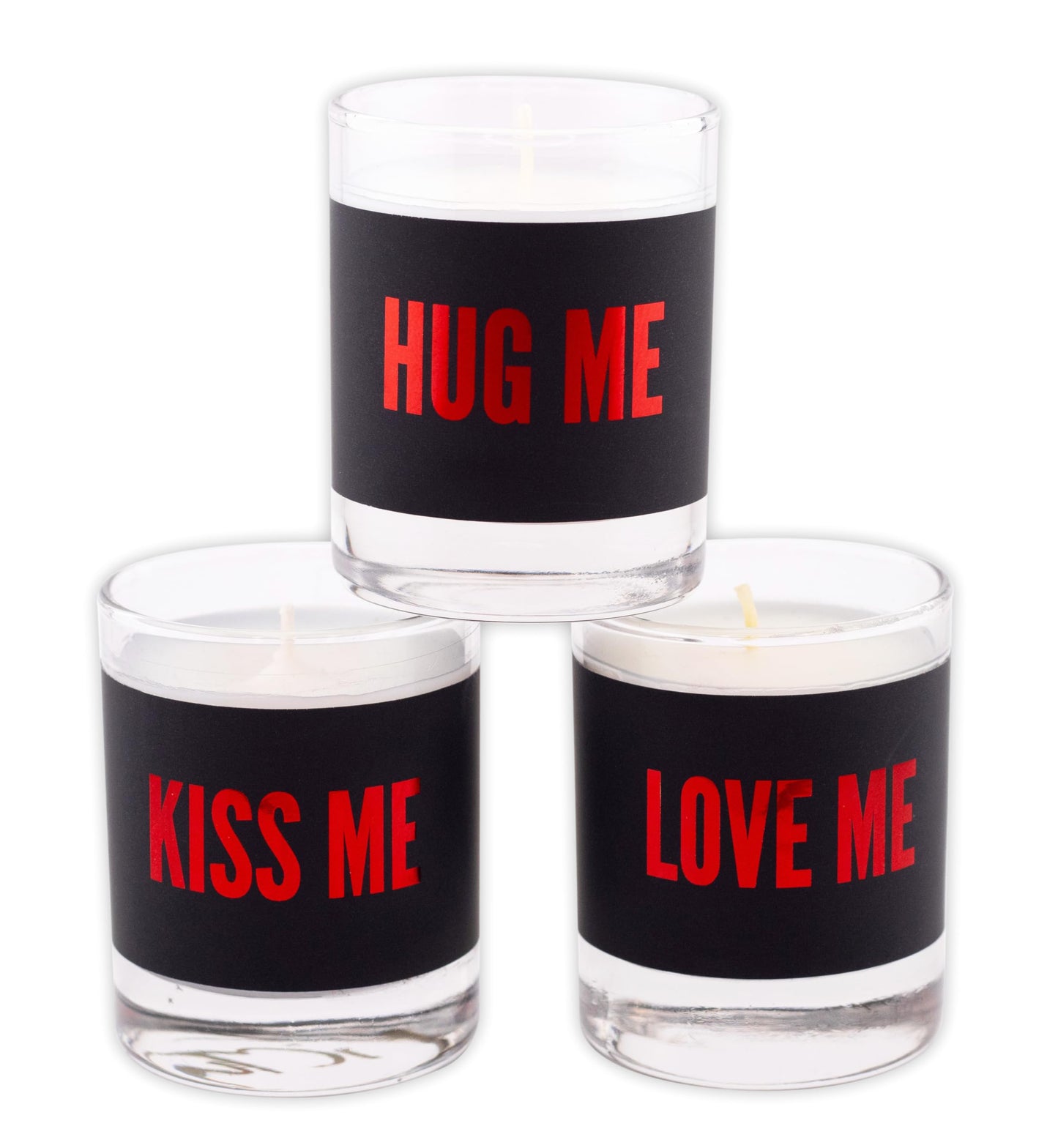 Happy Valentines Day Candle Gift Set - Spices & Evergreen, Tobacco Vanilla, Peach Mango - Gifts, I Love You Gifts, Sexy Romantic Scented Candles (2.7 Oz. 3 PCS)