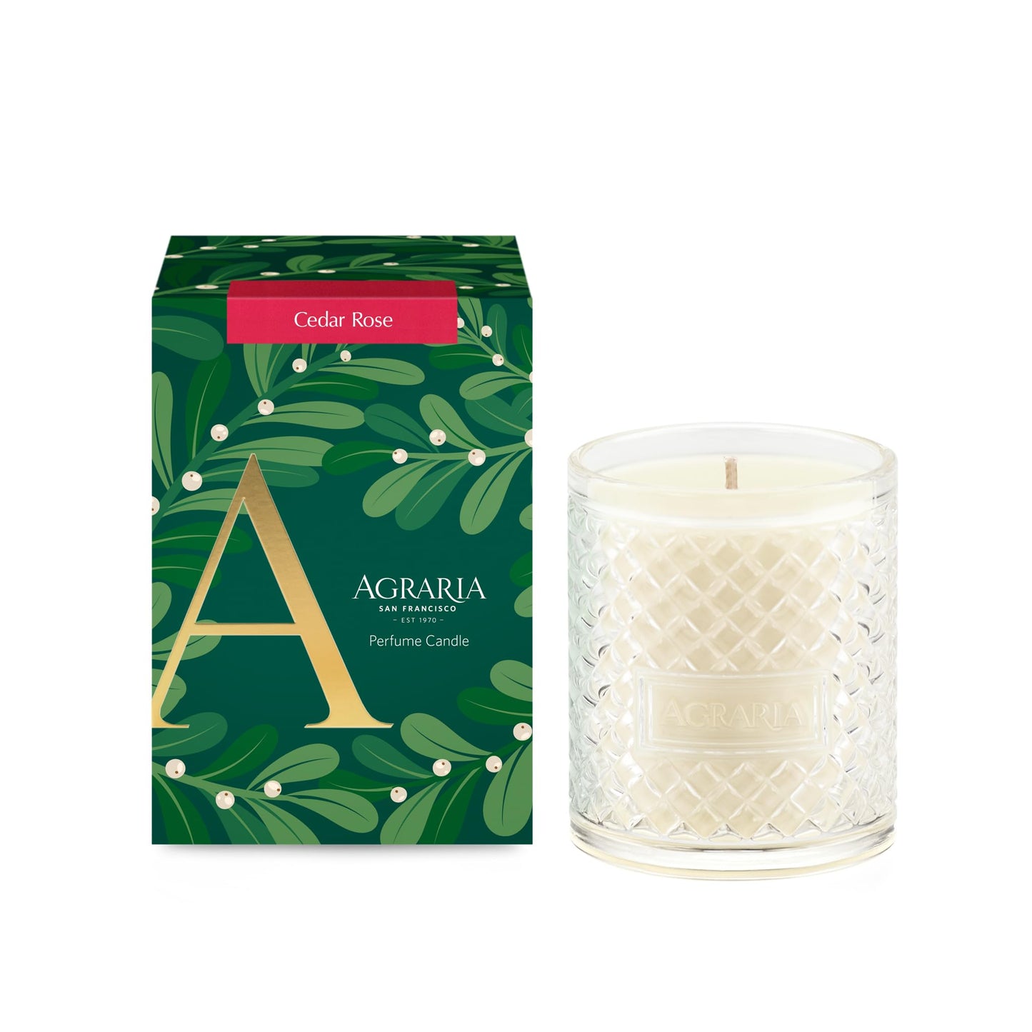 Cedar Rose Holiday Scented Candle, 7oz