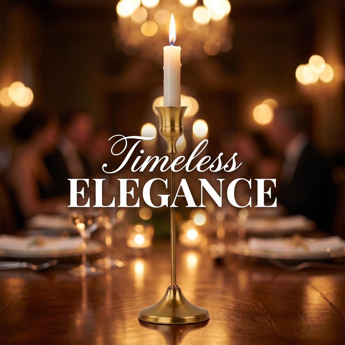 Oakernel French Gold Taper Candle Holders 4 Sets(12 Pcs) - Tall Metal Candlestick Holders for Table Centerpiece, Formal Dinner, Wedding, Fireplace Mantel Decor, Fits 3/4 Inch Thick Candles