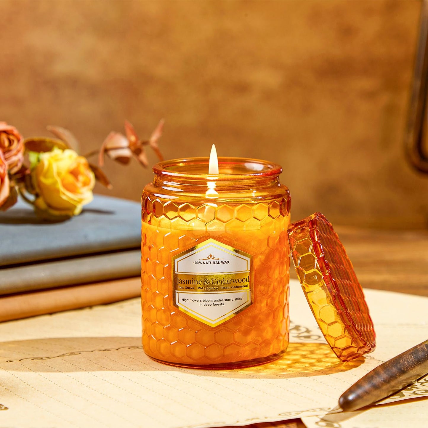 6 Pack Natural Soy Wax Jar Candles for Home, Scented Aromatherapy Gift Set for Women, 33 oz 240 Hour Long Lasting Candles Gifts for Mothers Day Birthday Women Valentine's Day