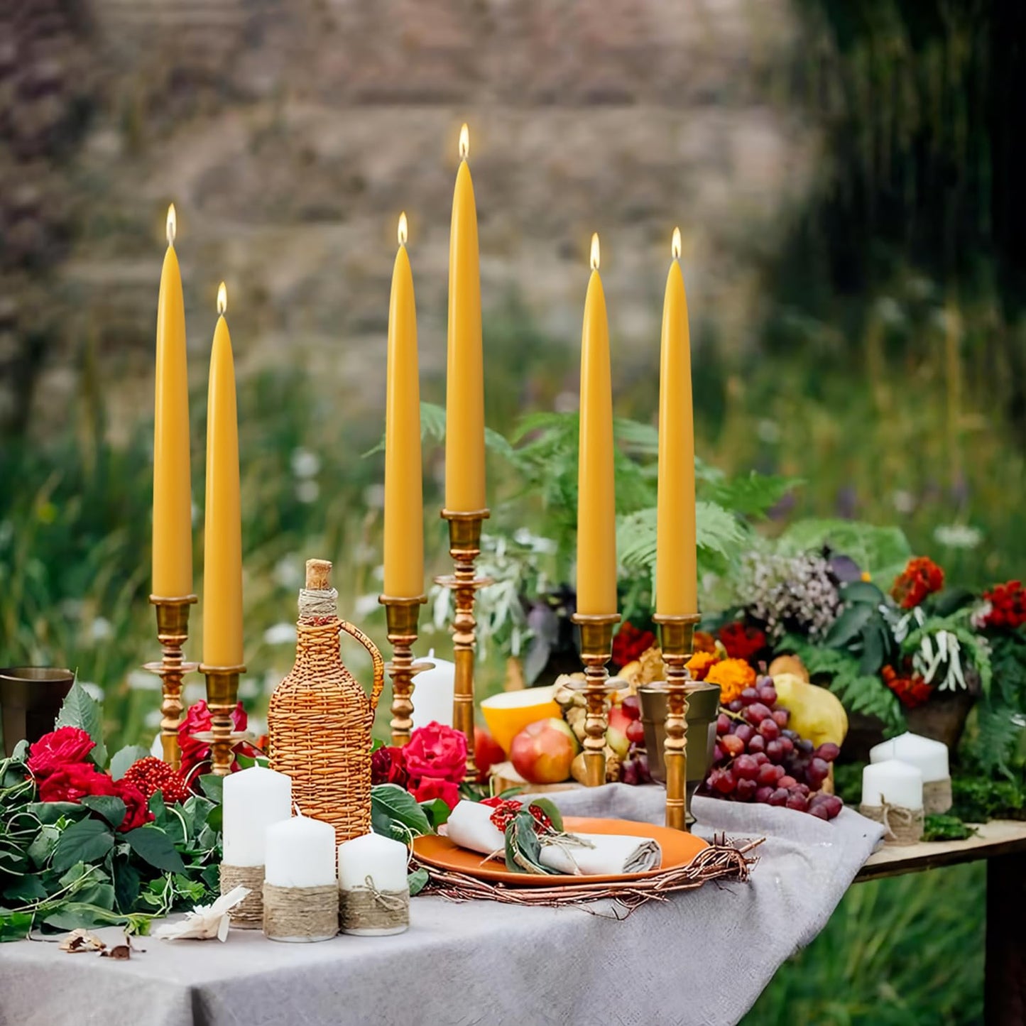 Beeswax Pillar Candles and Taper Candles and tealights Candles