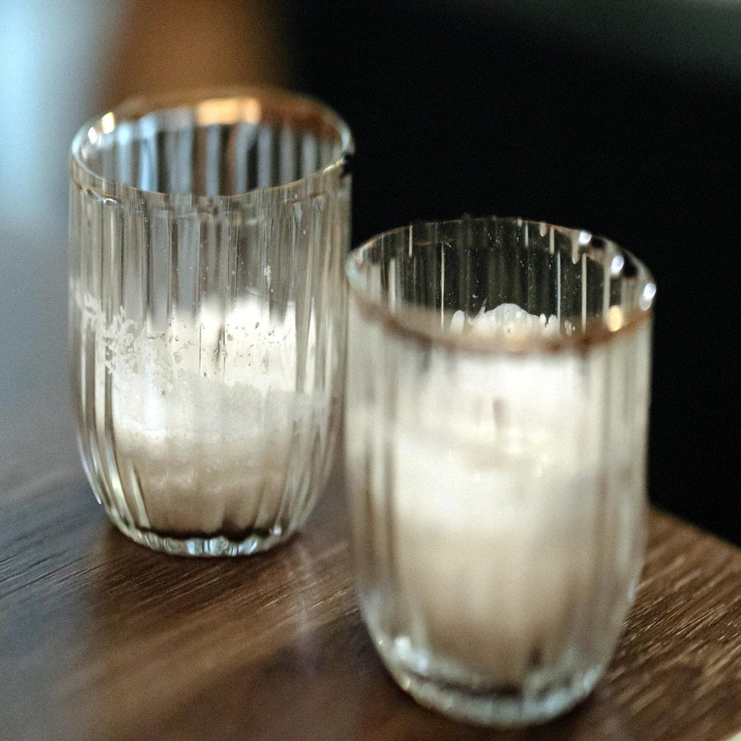 VOHO Clear Votive Candle Holders Set of 6, Glass Votive Candle Holder for Wedding Party, Glass Tealight Candle Holder for Table Centerpiece(2.75'' x 2.56'', Clear)