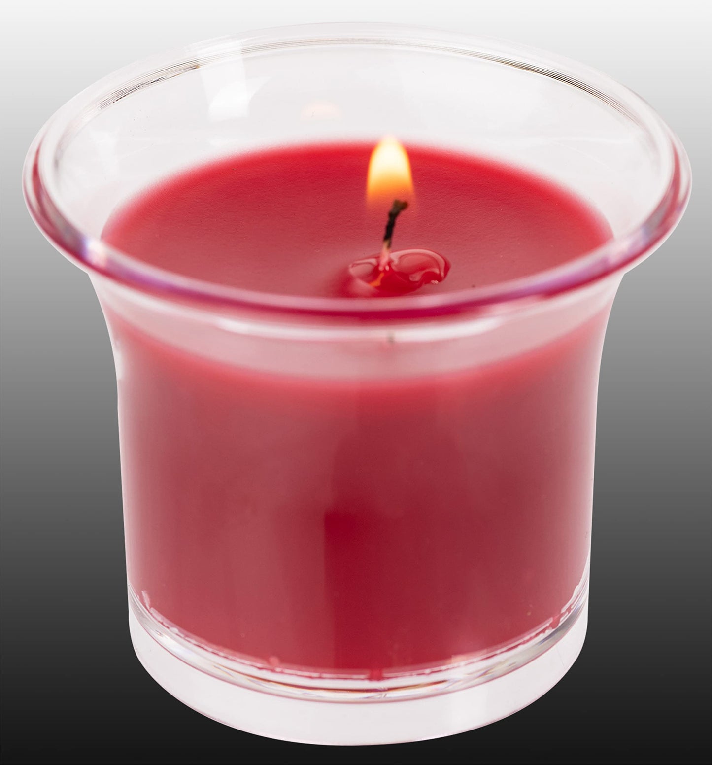 HYOOLA Clear Cup Scented Votive Candles - Berries - 12 Hour Burn Time - 4 Pack - European Made