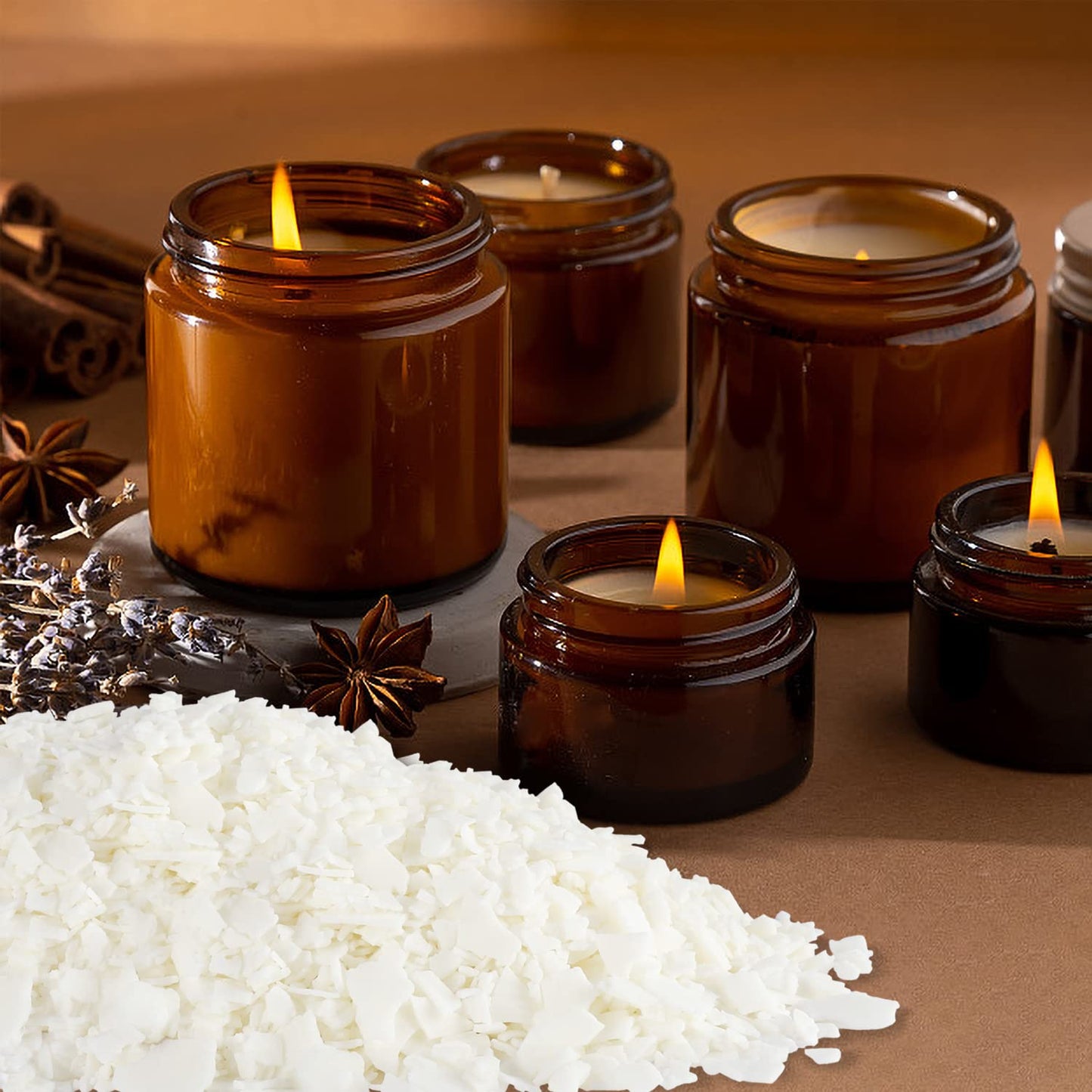 Grcdoyvl Pure Soy Wax Flakes,DIY Soft Candle,Natural Soy Wax for Candle Making 10 lb Bag