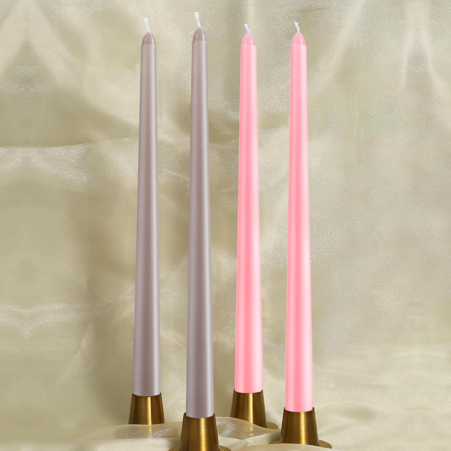 6 Pack Taper Candles - Taper Candles 12 Inch Dripless, Smokeless & Unscented - 8 Hours Long Burning - Hand Poured Tall Candlesticks - Ideal for Weddings, Dinner Parties, and Home Decor