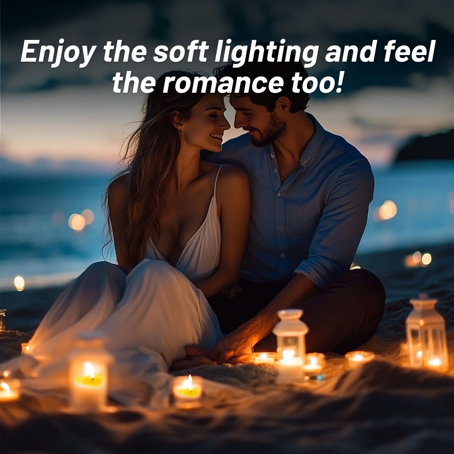 MAQIHAN Tea Lights Candles Set - 30 Pcs Heart Shaped Tealight Candles Smokeless Tea Candle Unscented Soy Candle for Dating, Weddings, Anniversaries(Yellow)