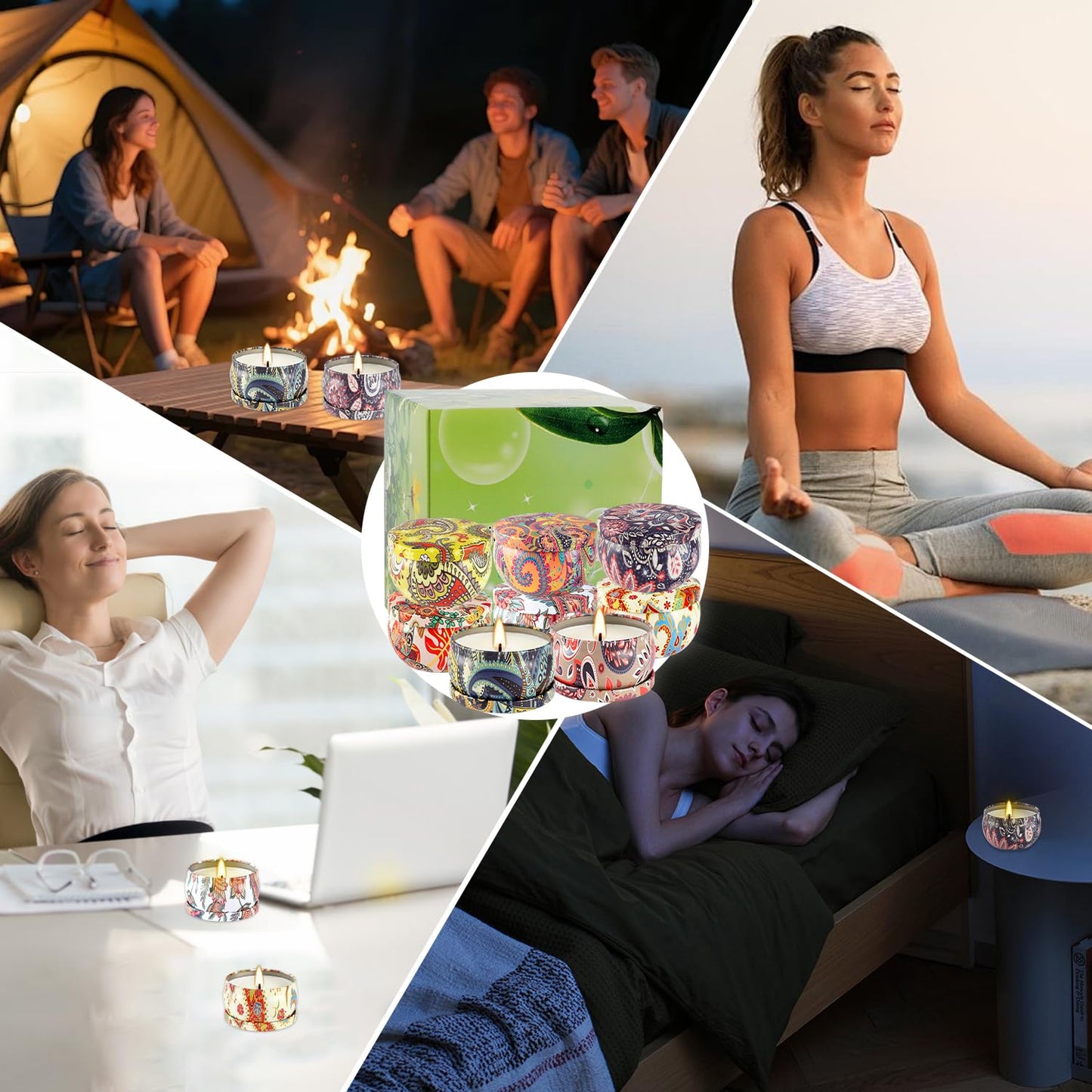 8x2.5oz Citronella Scented Candles,Indoor&Outdoor Natural Soy Wax jar Candles Set for Home Decor,Patio Garden Backyard Camping Summer
