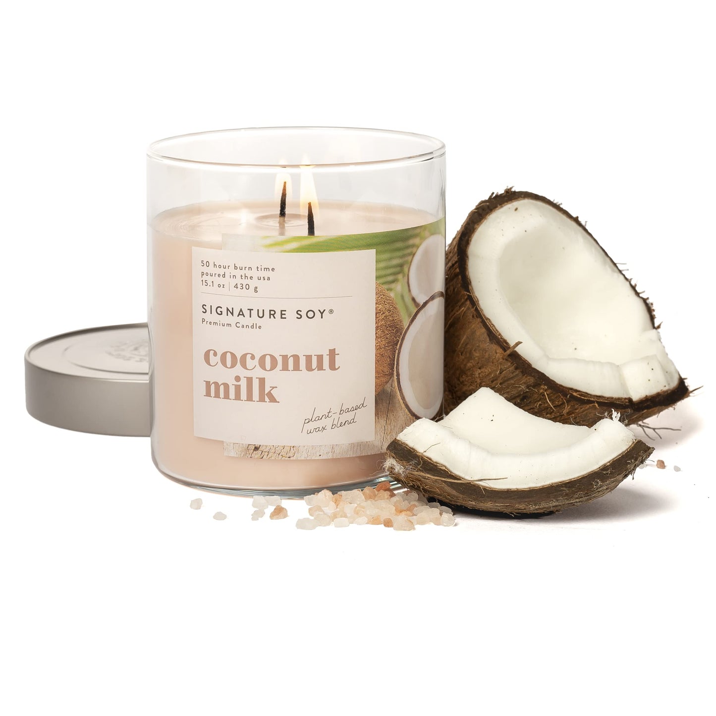 Signature Soy Lidded Coconut Milk Scented Candle, Large Jar