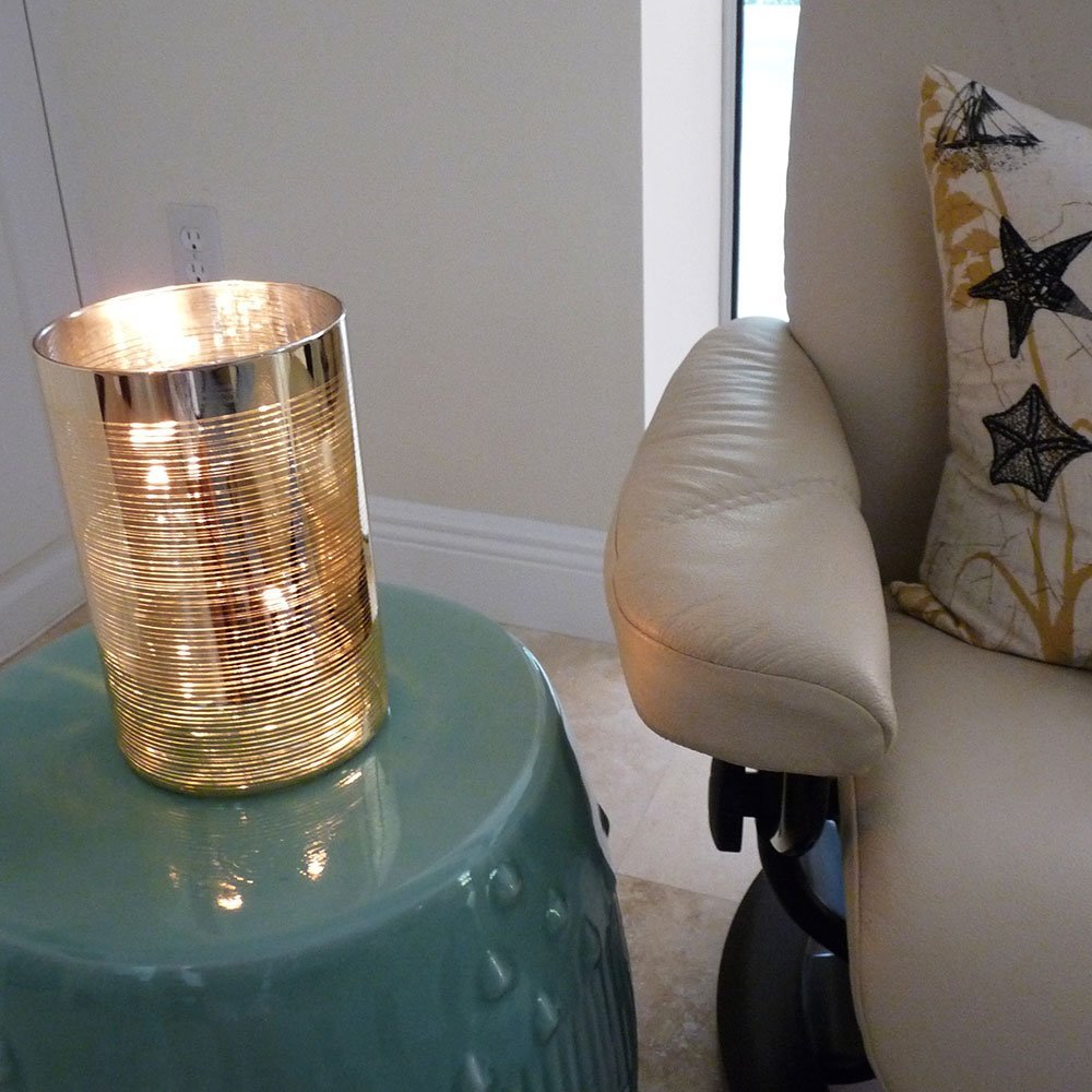 Firefly Fuels Refillable Glass Oil Candle - 5 oz Liquid Candle for Indoor Use, Outdoor Events, Emergency Lighting - Clean Burning with Wick and Holder Included. Use with Liquid Paraffin or Lamp Oil