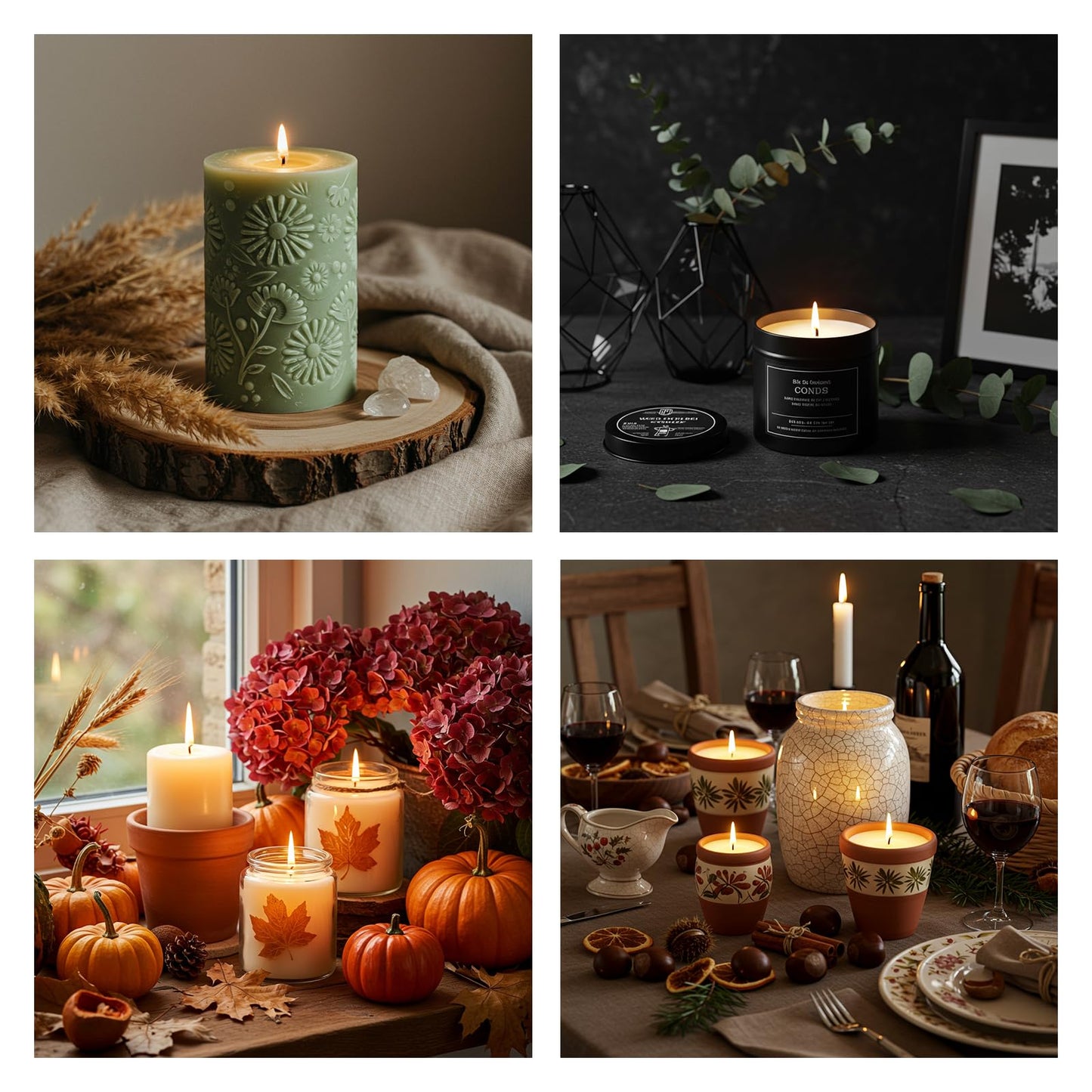 Aubeco 80 Pcs 4/6/8 inch Pre Waxed Candle Wick with 80 pcs Wick Stickers and 10Pcs Candle Wick Holders, Bulk Cotton Candle Wicks for Candle Making, Soy Wax
