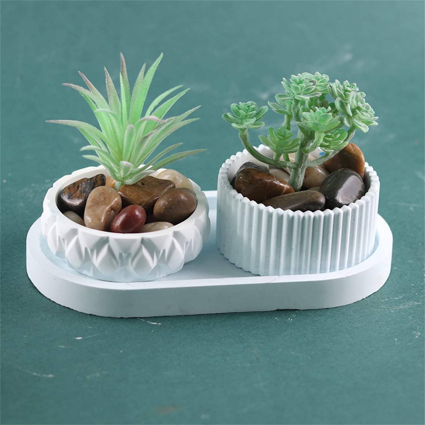 Round Plaster Flower Pot Silicone Mold Succulent Planter Vase Cactus Concrete Mold Epoxy Resin Candle Jar Storage Box Cement Clay Mould