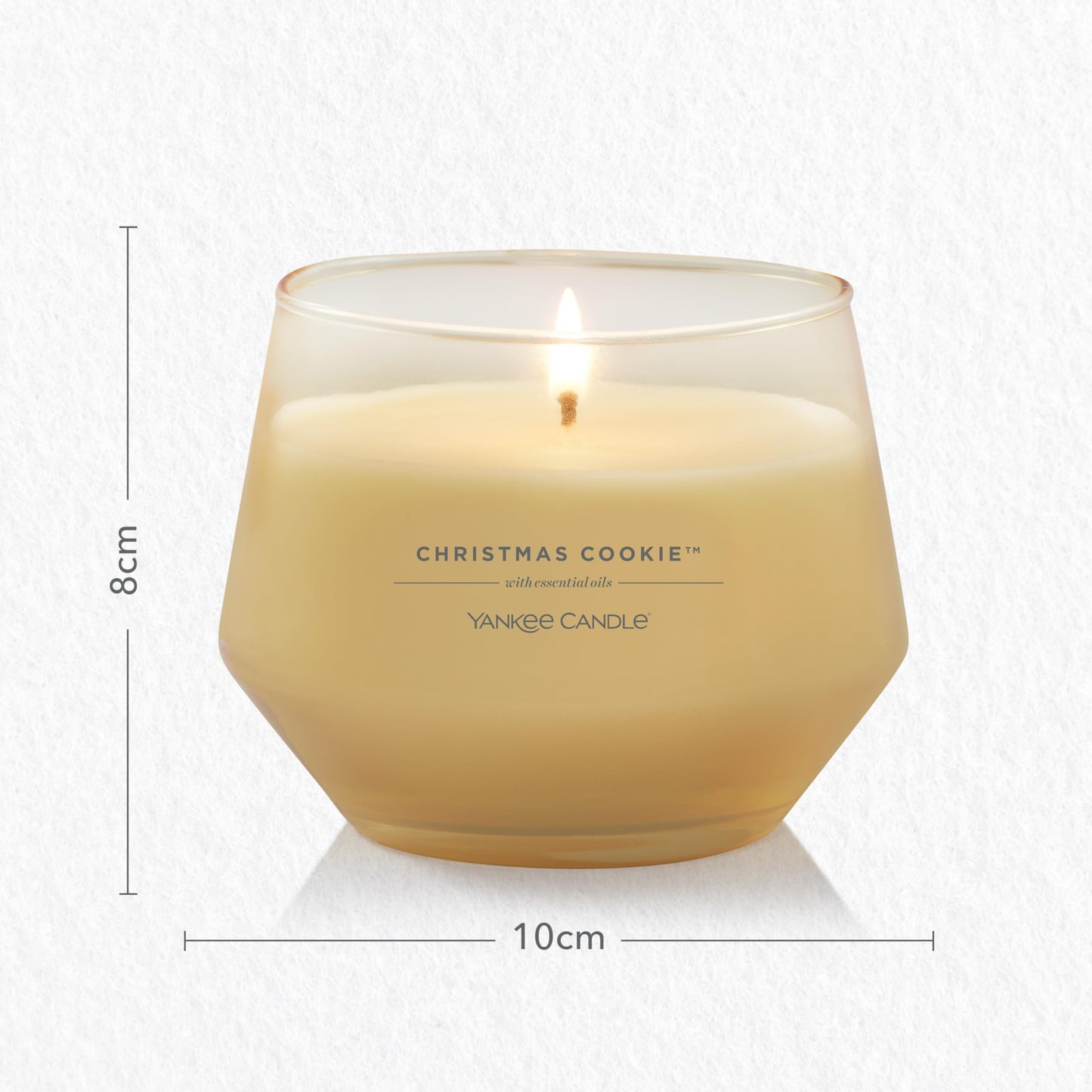 Yankee Candle Studio Scented Candle | Christmas Cookie Medium Candle | Long Burning Candles: 35-50 Hours | Stylish Glass Vessel Design with Cream Wax | Perfect Gifts