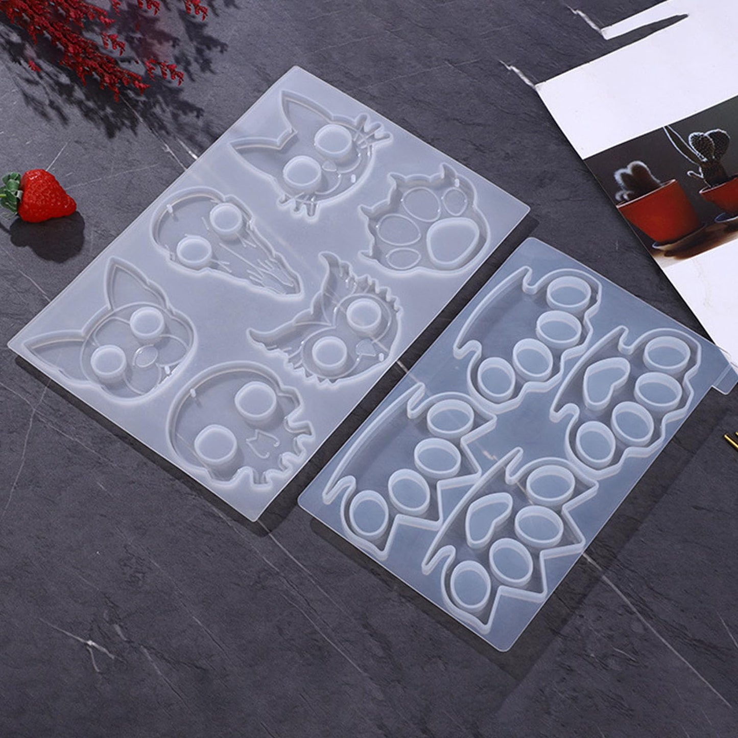 Power Fist Silicone Mold Set for Resin, Candle, Soap & Clay – Flexible Reusable Epoxy Molds with Glossy Finish – DIY Jewelry, Keychains, Home Decor (4-Piece Set)