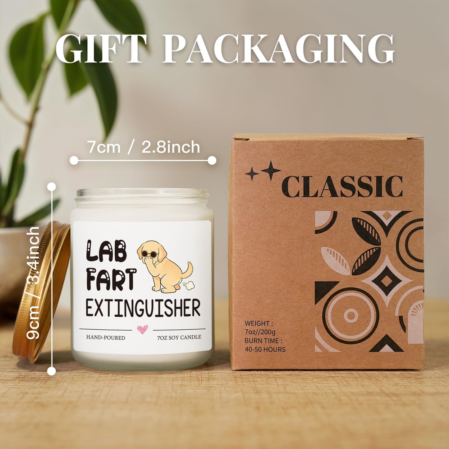 Funny Dog Lovers Lab Candle Labrador Retriever Gifts for Women Dog Mom Mothers Day Christmas Birthday Gifts for Girlfriend Sister Bestie Best Friend Her Wife Presents Lavender Scented Soy Candle