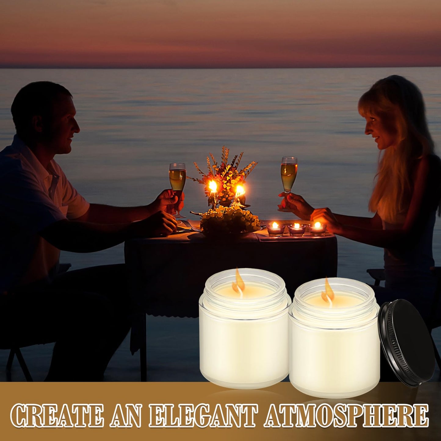 MTLEE 36 Pcs Mini Mason Jar Candles Favors Bulk 4 oz Small Scented Jar Candles with Lids for Birthday Wedding Party Gift(Freesia, Gardenia, Lavender)