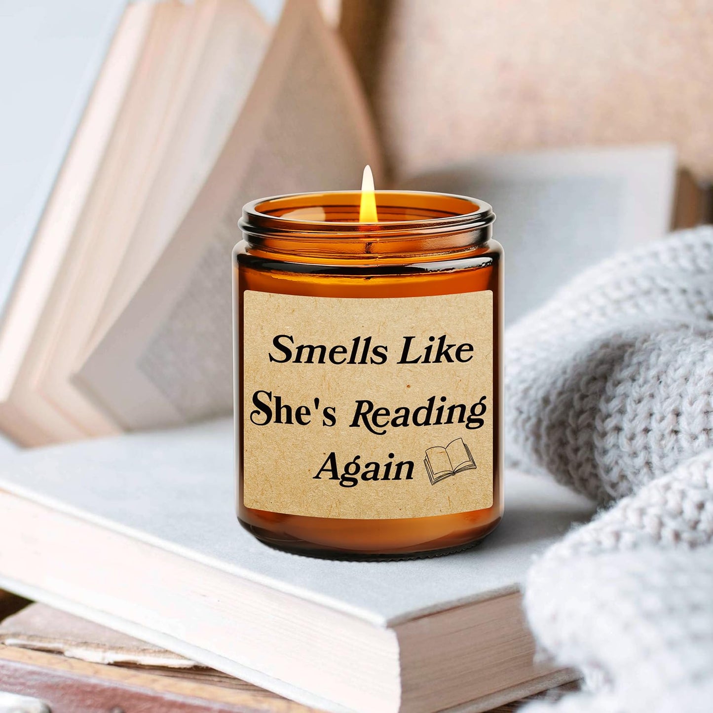 Funny Gifts for Book Lovers, Birthday Gifts Book Candle, Bookish Gift for Readers, Literary Gift, Perfect Present for Reading Lovers Women, Reader, Bookworm Friends
