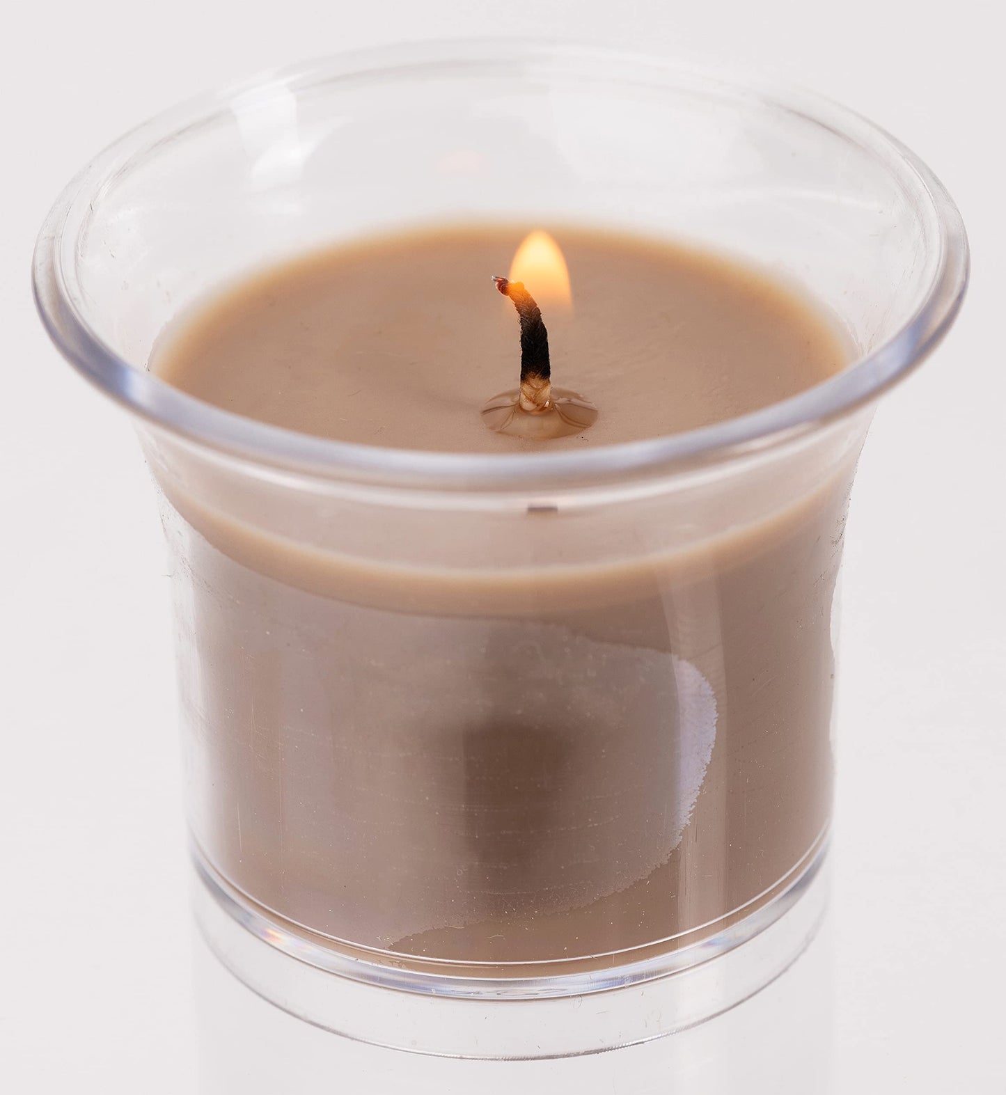 HYOOLA Clear Cup Scented Votive Candles - Roasted Almonds - 12 Hour Burn Time - 4 Pack - European Made